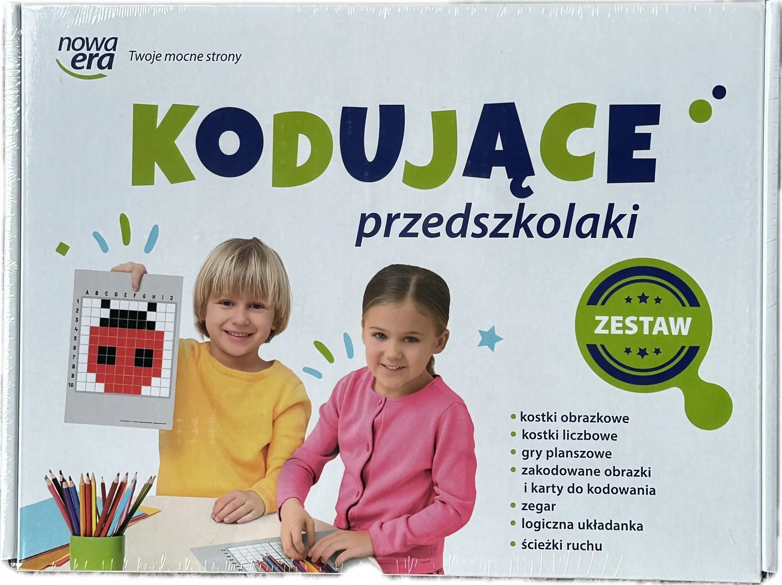 Okładka: Kodujące przedszkolaki zestaw KOMPLET pomocy dydaktycznych NOWA ERA