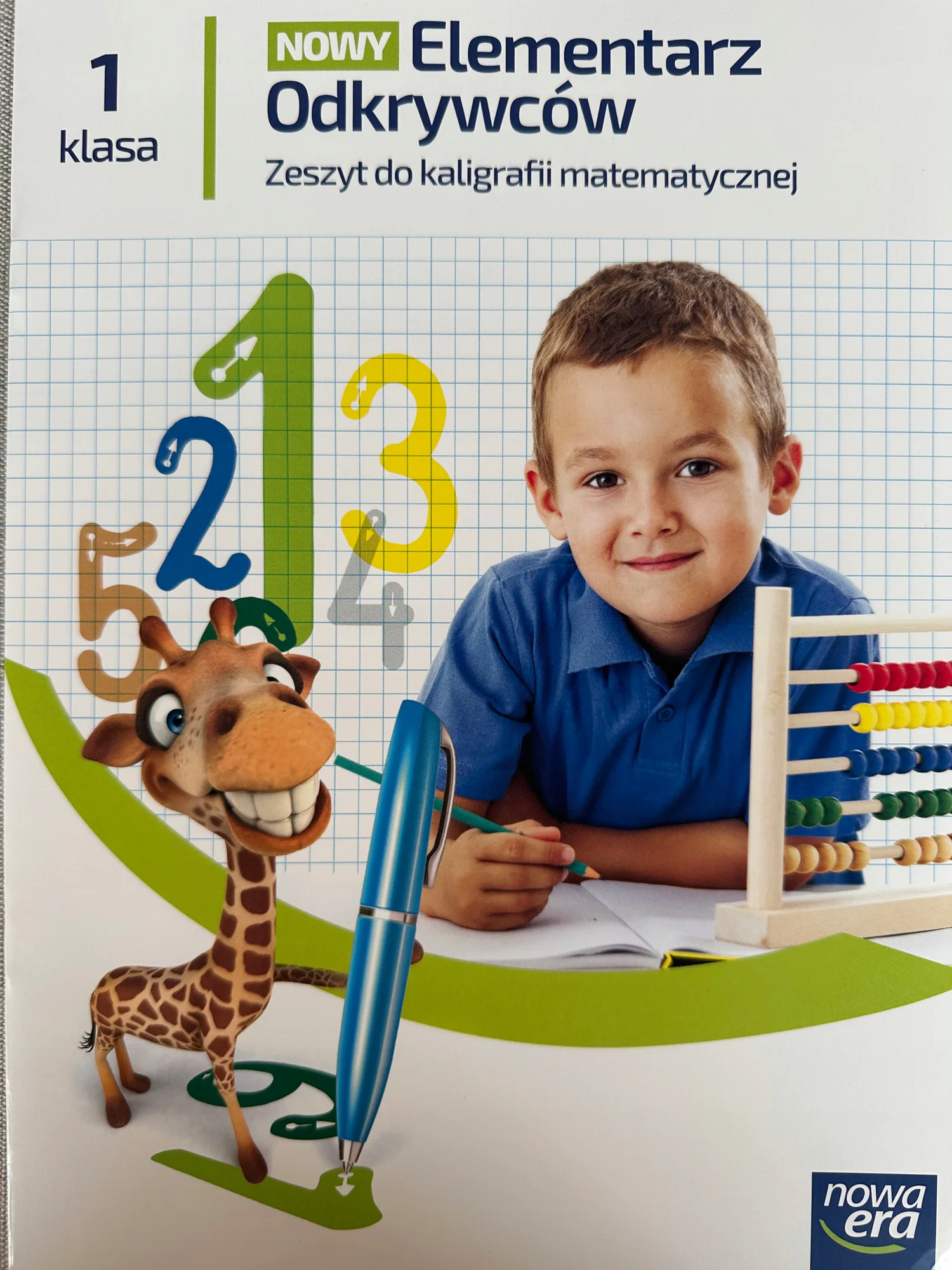 Okładka: NOWY Elementarz odkrywców 1 zeszyt do kaligrafii matematycznej cyferki