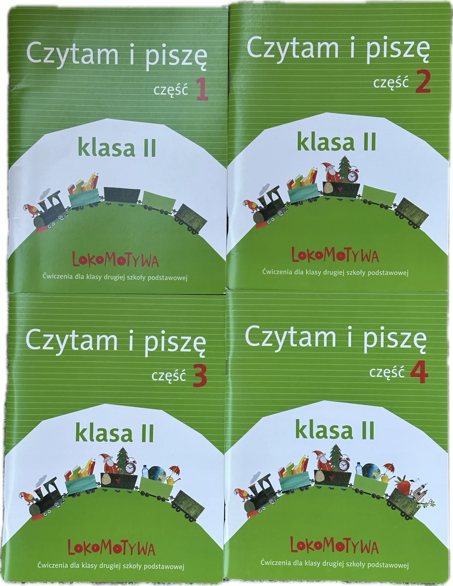 Okładka: Lokomotywa Czytam i piszę Ćwiczenia do szkoły podstawowej. Klasa 2 komplet