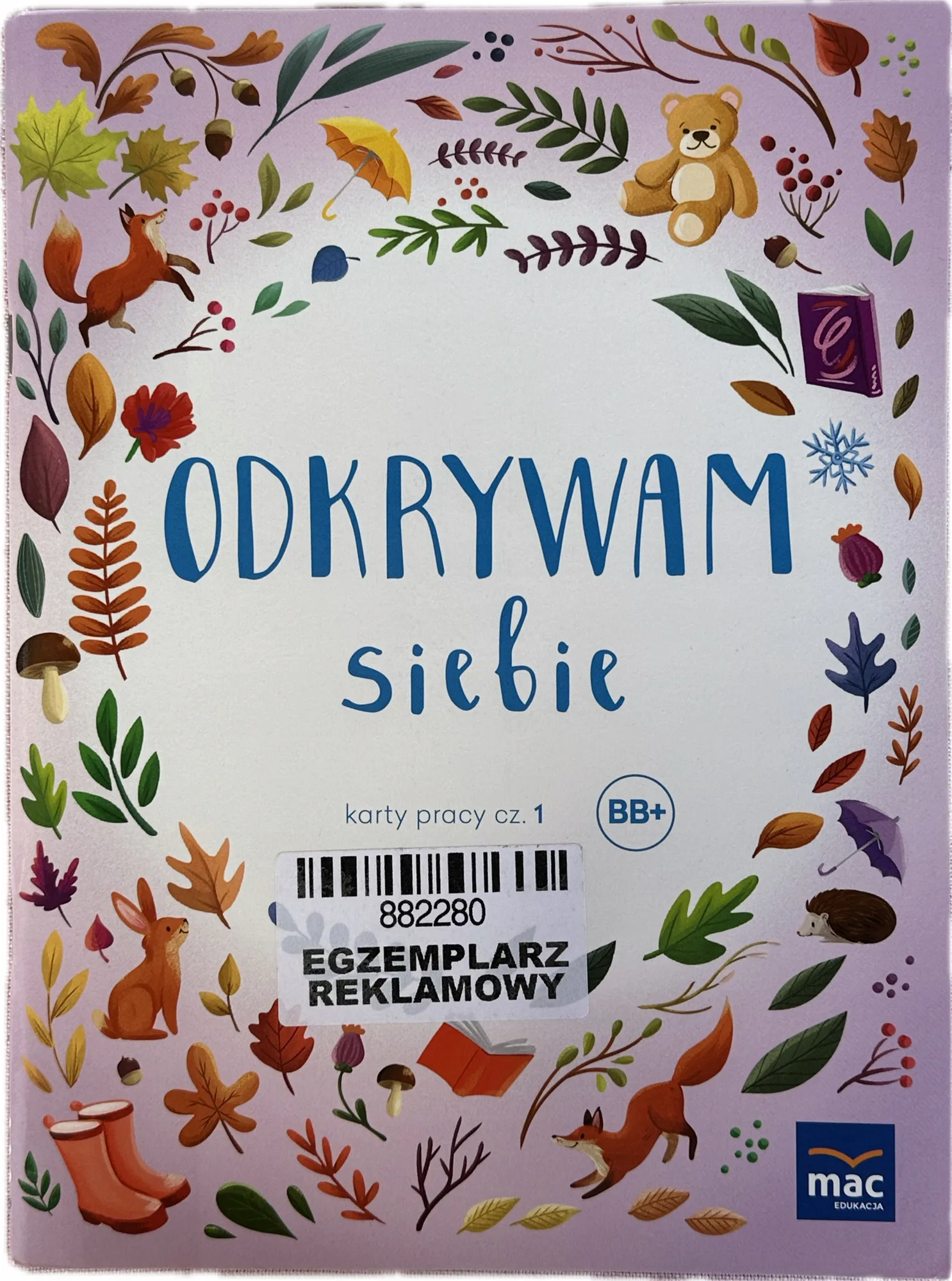 Okładka: Odkrywam siebie poziom B B+ karty pracy część 1 MAC sześciolatek 6 lat