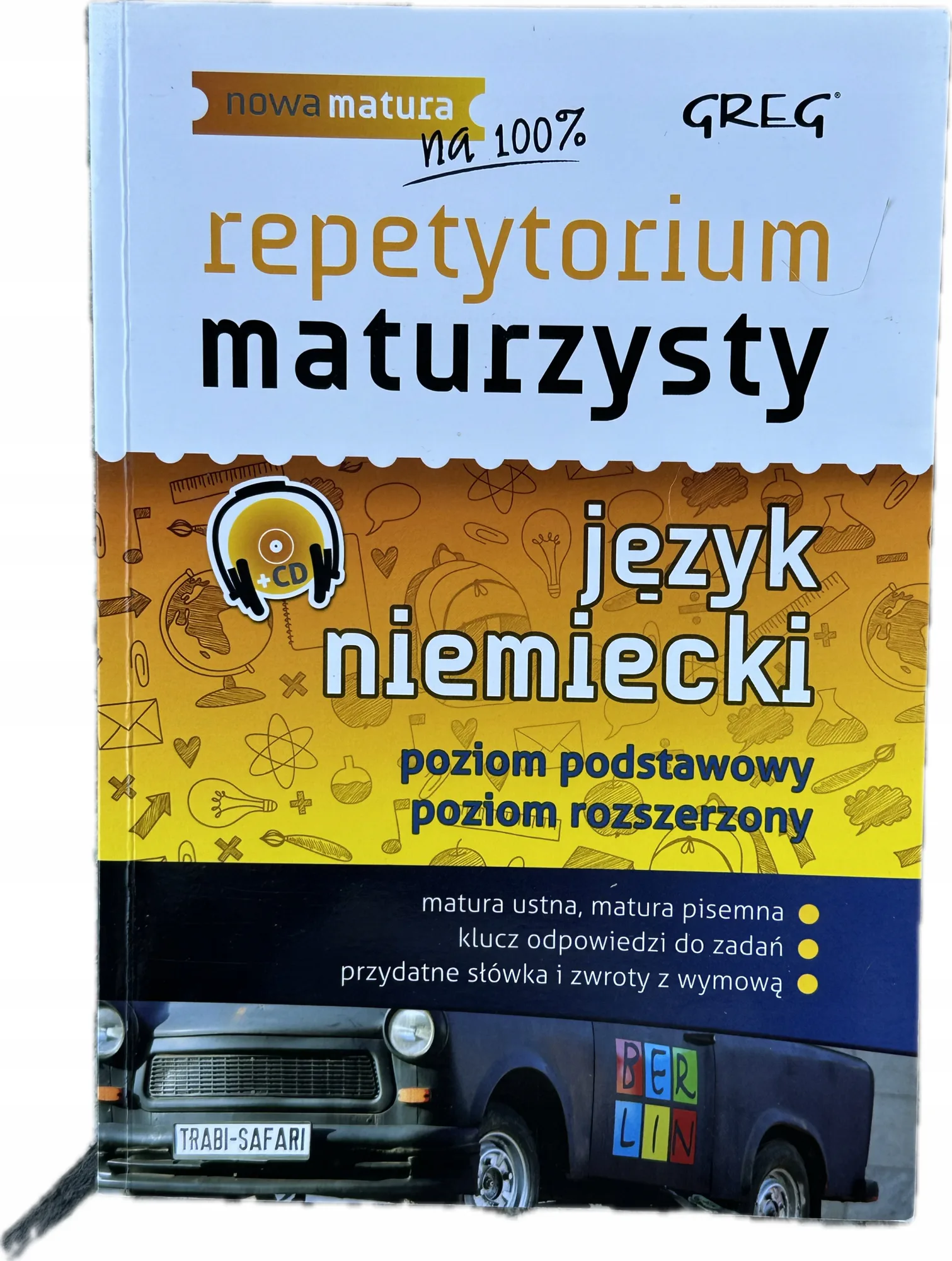 Okładka: JĘZYK niemiecki liceum MATURA ŚCIĄGA płyta CD repetytorium