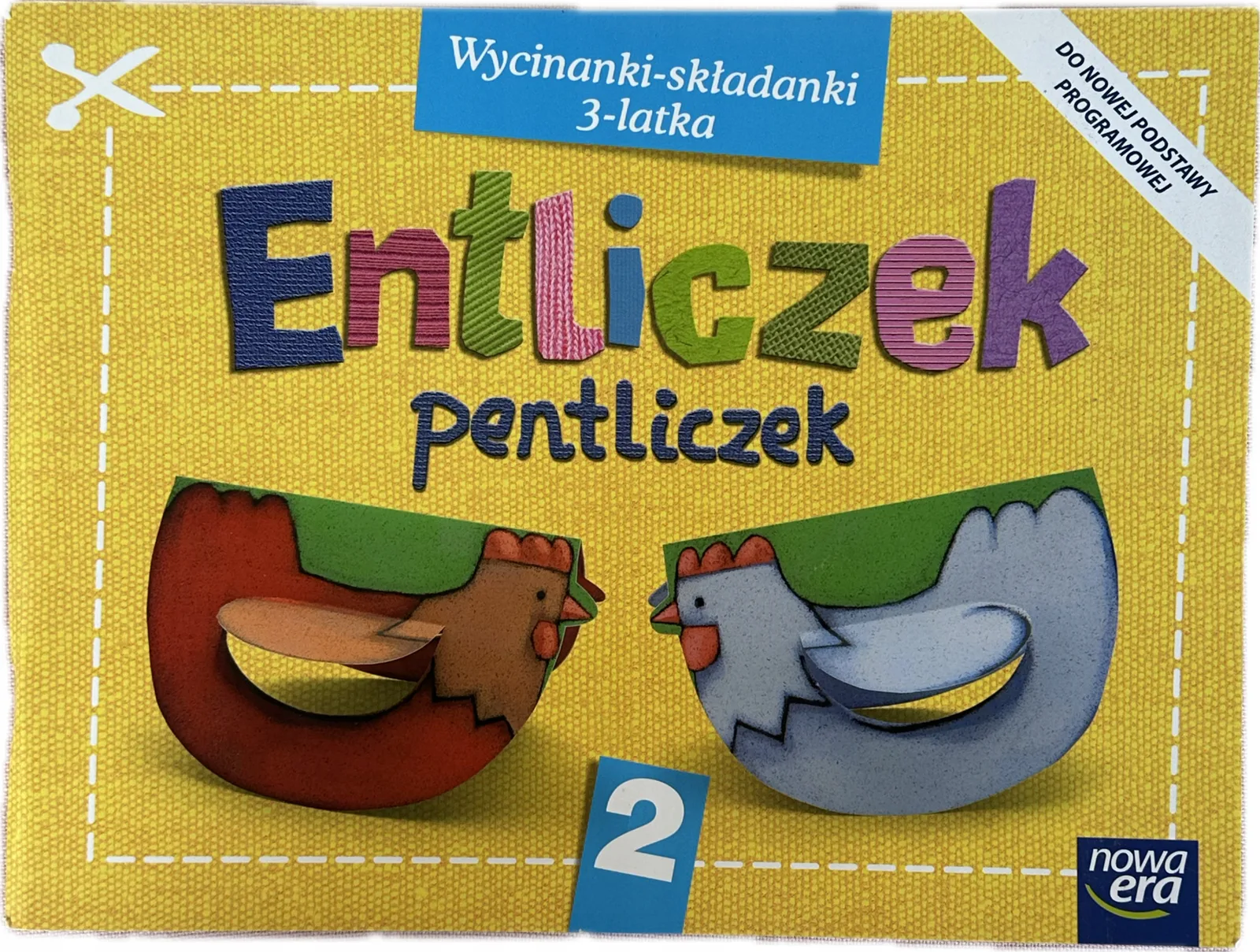 Okładka: Entliczek pentliczek WYCINANKI wypychanki 3-latka trzylatka a4 NOWA ERA