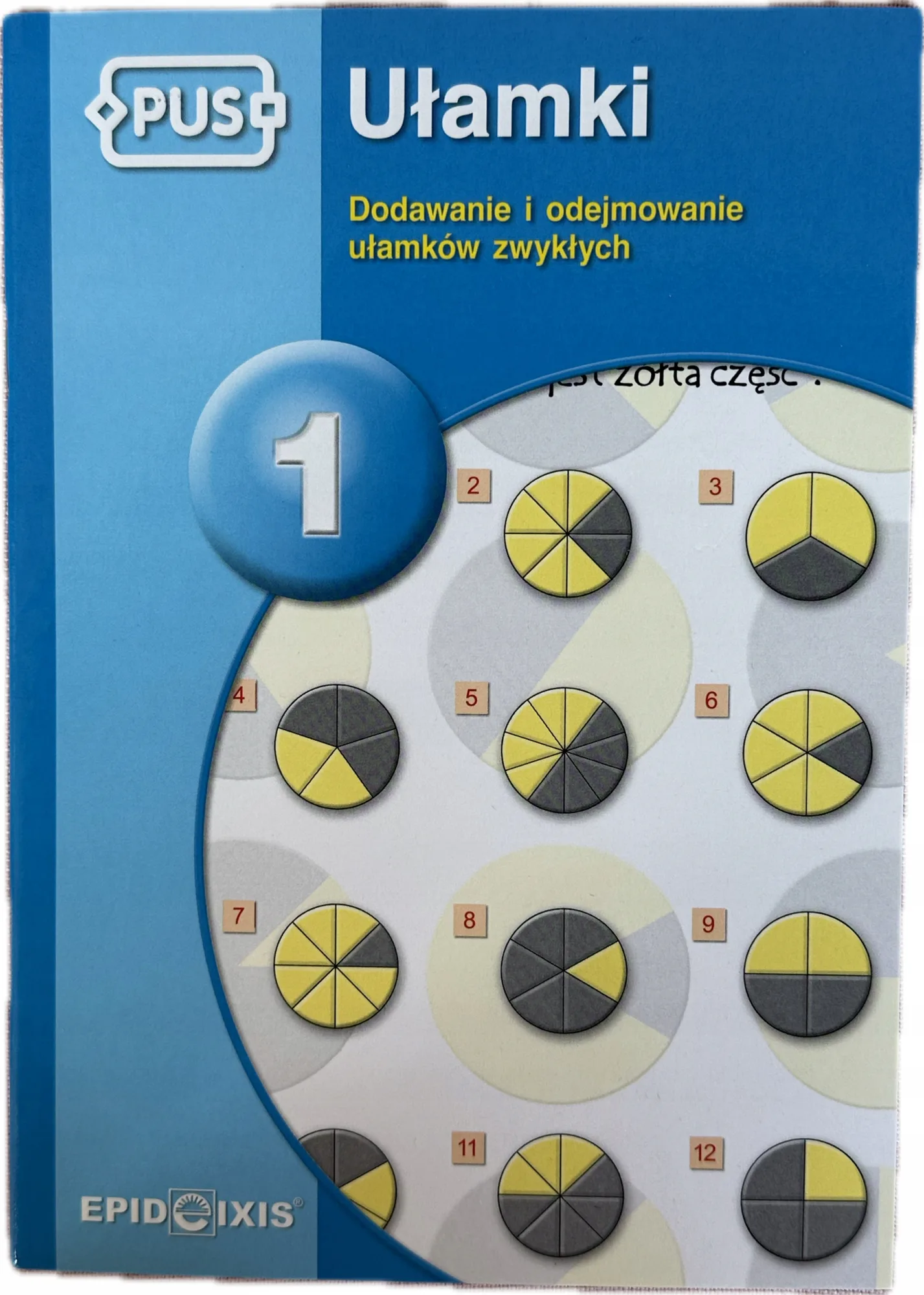Okładka: Karty pracy ćwiczenia matematyka ułamki dodawanie i odejmowanie ułamków