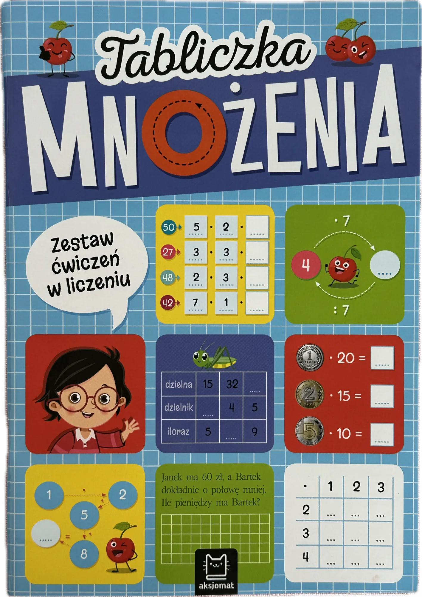 Okładka: Tabliczka mnożenia ćwiczenia zadania karty pracy nauka mnożenia