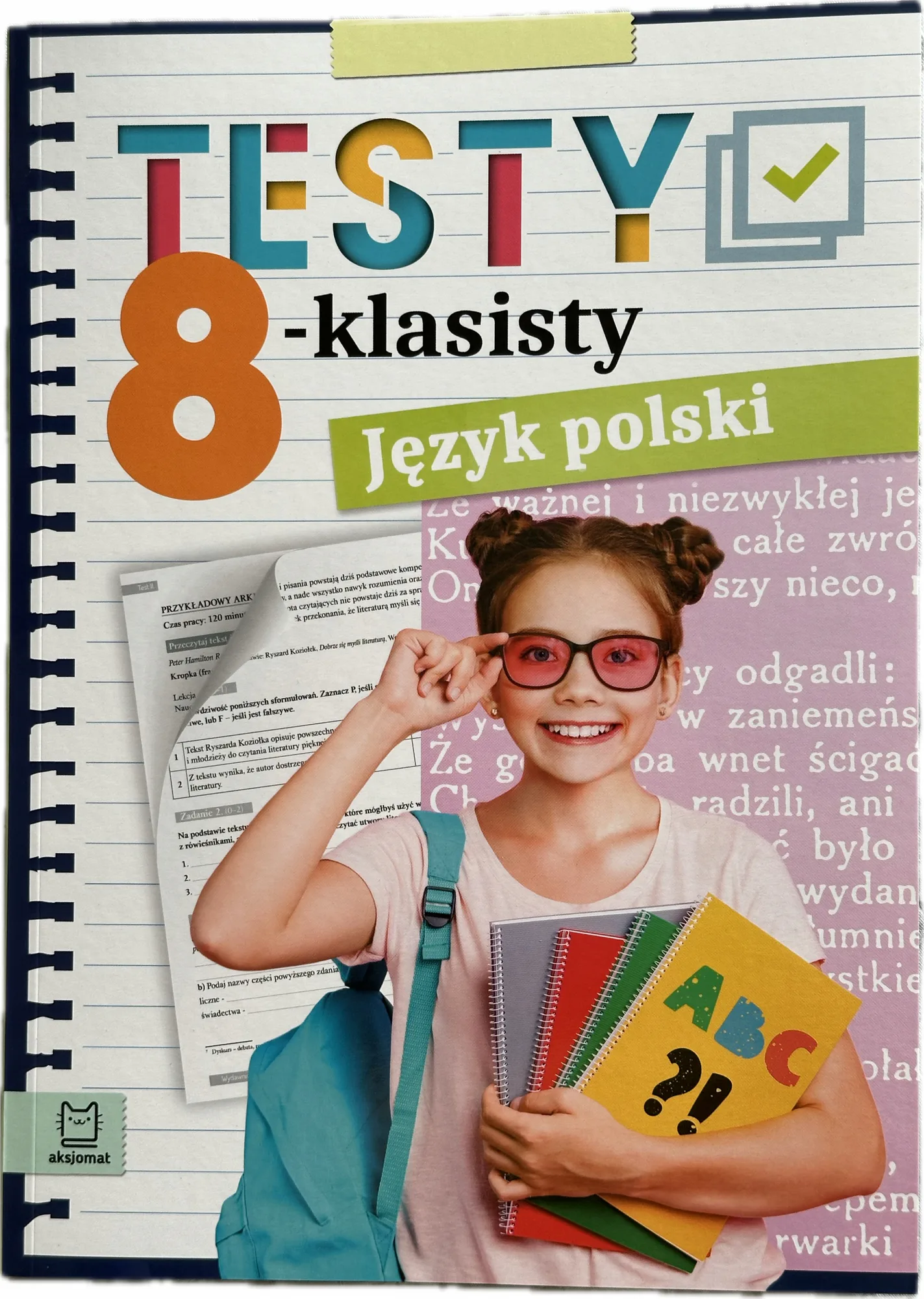 Okładka: Testy sprawdziany egzamin 8-klasisty ósmoklasisty język polski odpowiedzi