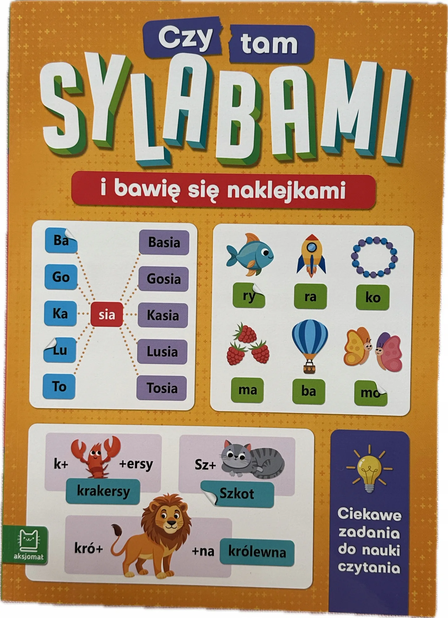 Okładka: Nauka czytania sylabami czytanie sylabowe czytanki kolorowy druk ćwiczenia