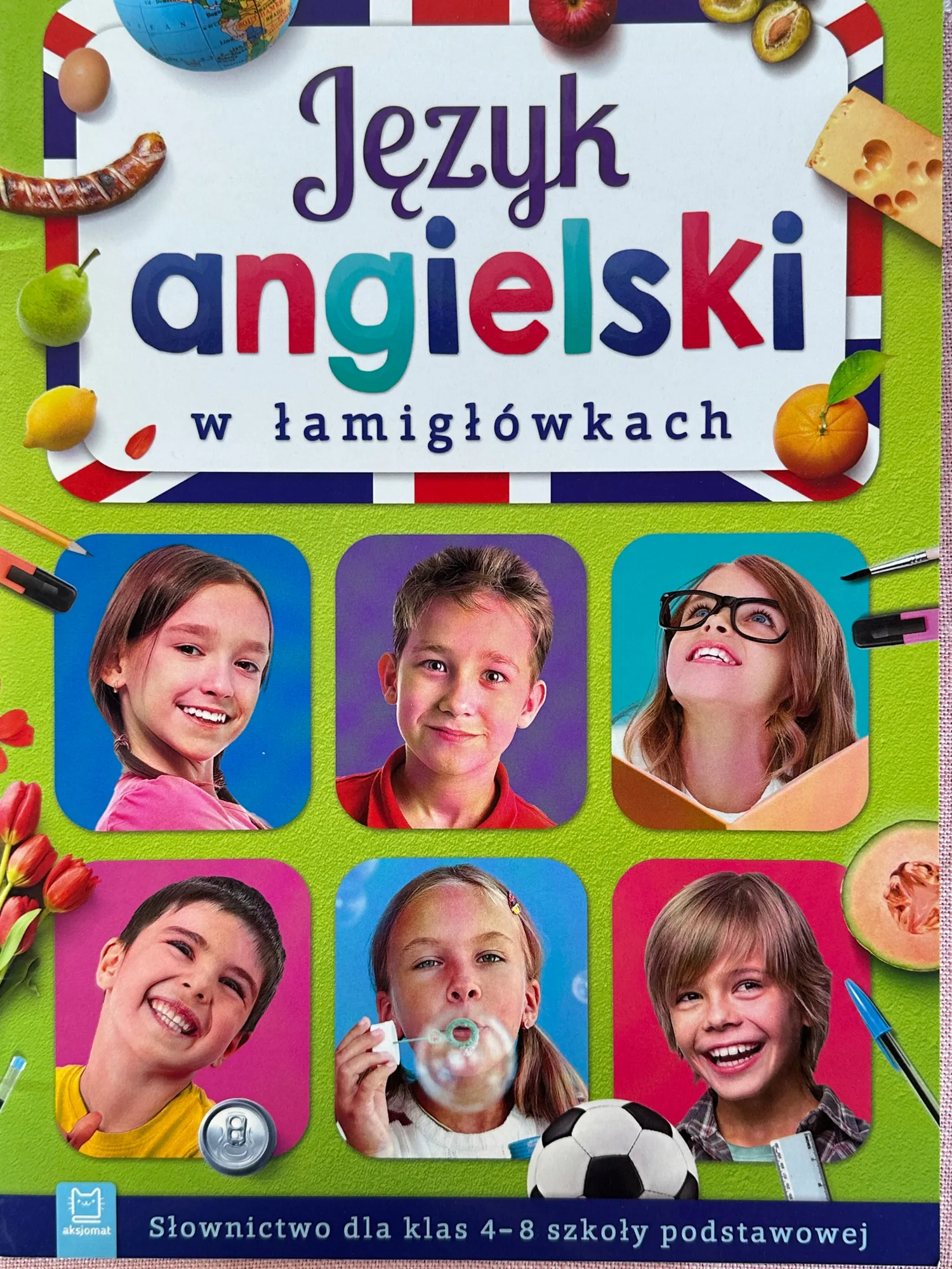 Okładka: krzyżówki z języka angielskiego słówka łamigłówki język angielski kl. 4 5 6
