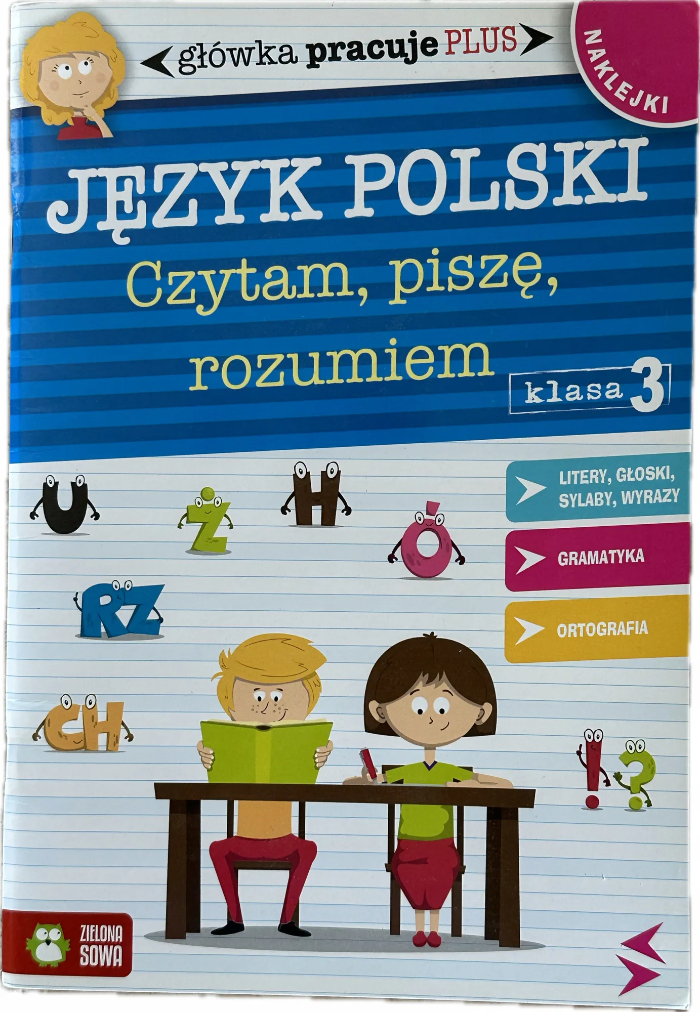 Okładka: Język polski klasa 3 zeszyt ćwiczeń ćwiczenia A4 Czytam piszę rozumiem