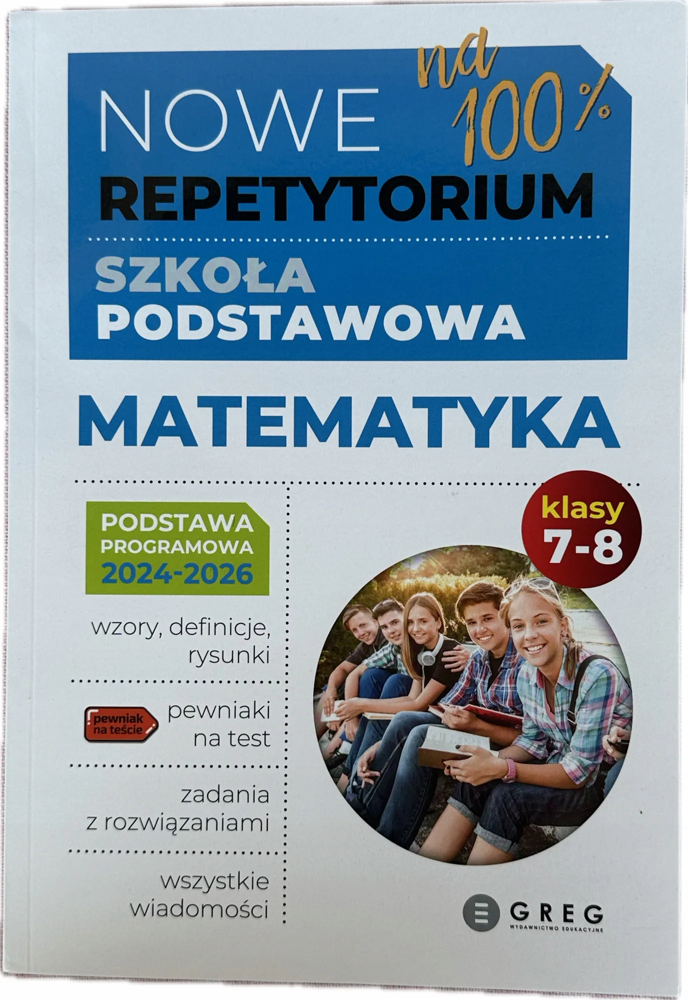 Okładka: Repetytorium NOWE matematyka klasa 7 8 ściąga powtarzanie wiadomości