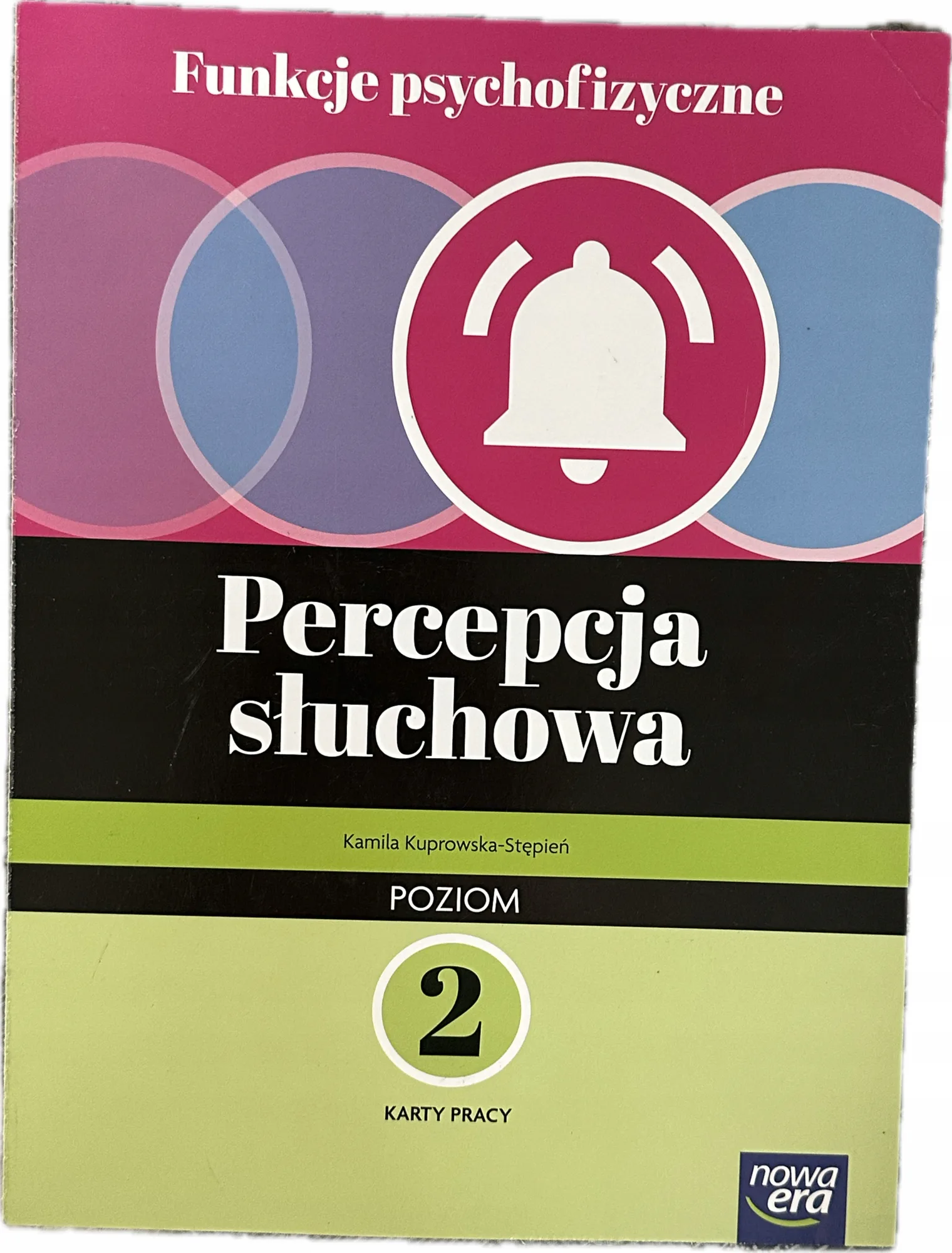 Okładka: Funkcje psychofizyczne Percepcja słuchowa poziom 2 karty pracy