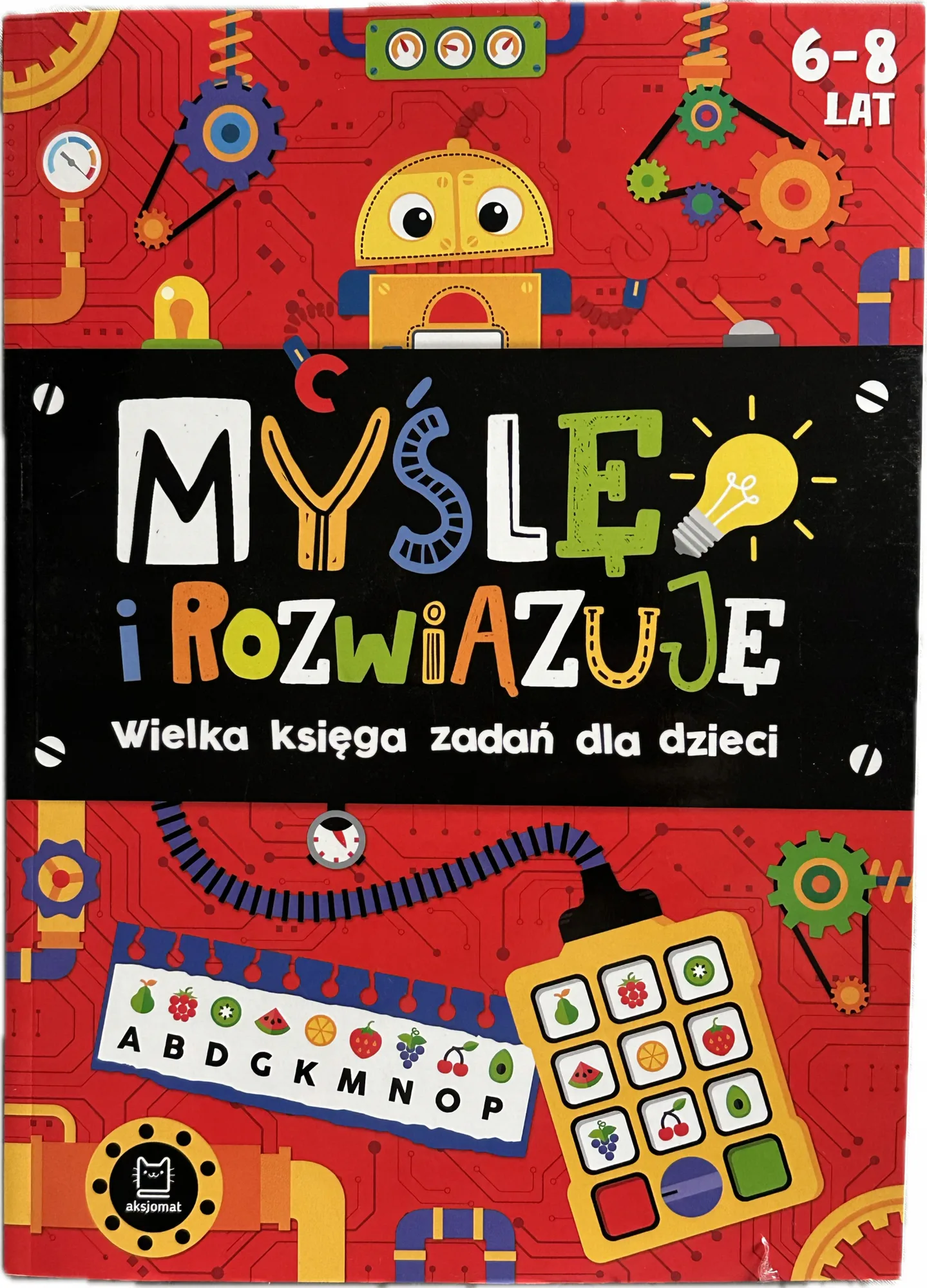 Okładka: Łamigłówki zadania dla dzieci krzyżówki kolorowanki zgadywanki A4