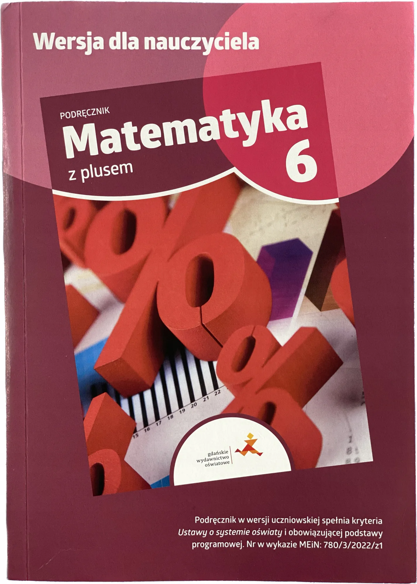 Okładka: Matematyka z plusem GWO klasa 6 książka nauczyciela poradnik metodyczny