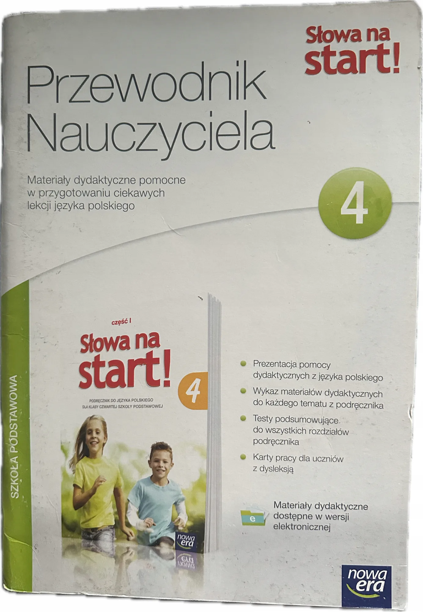 Okładka: SŁOWA NA START klasa 4 przewodnik nauczyciela sprawdziany testy NOWA ERA