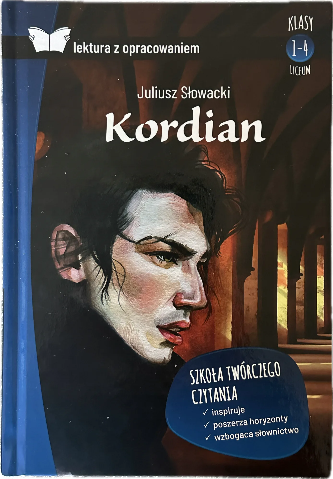 Okładka: KORDIAN JULIUSZ SŁOWACKI lektura z opracowaniem twarda