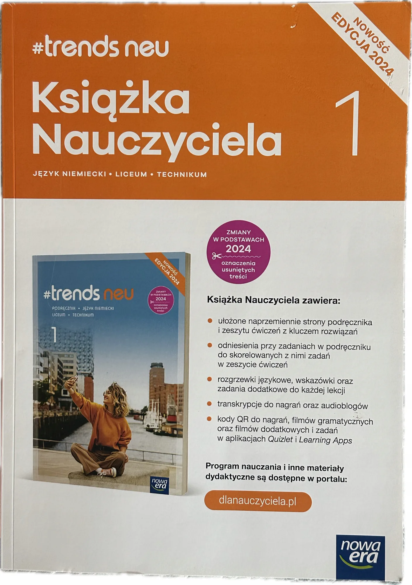 Okładka: TRENDS NEU 1 ksiązka nauczyciela język niemiecki NOWA EDYCJA 2024
