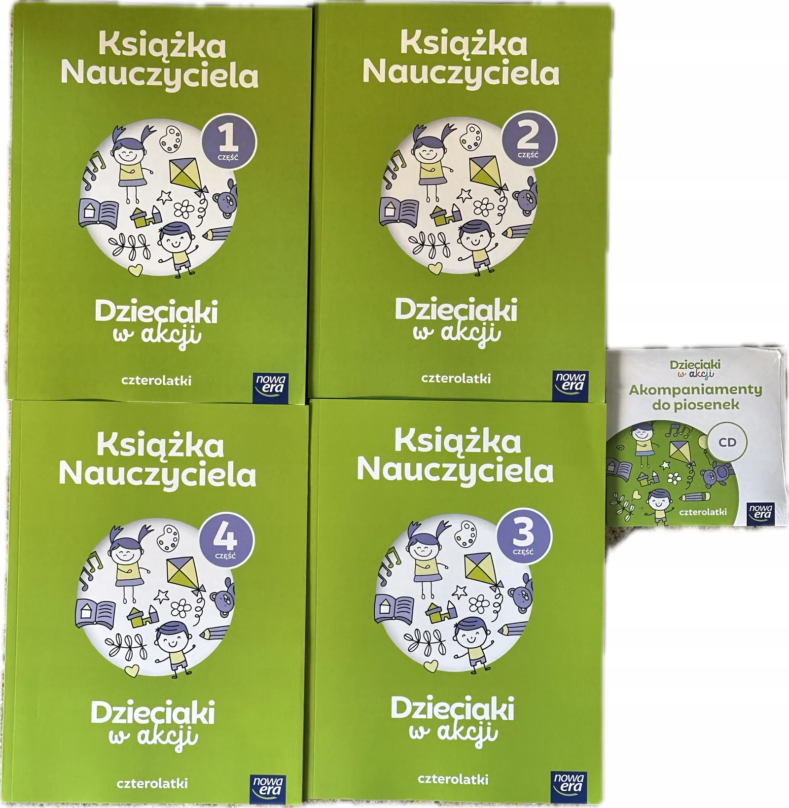 Okładka: Czterolatki książka nauczyciela Dzieciaki w akcji płyta cd akompaniamenty