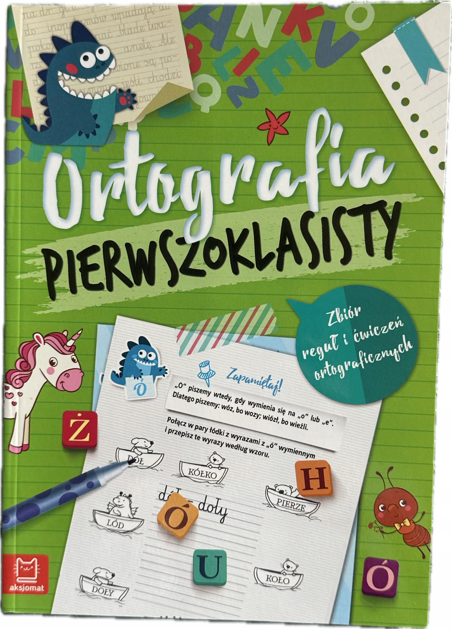 Okładka: karty pracy na sprawdziany z ortografii klasa 1 ortografia pierwszoklasisty