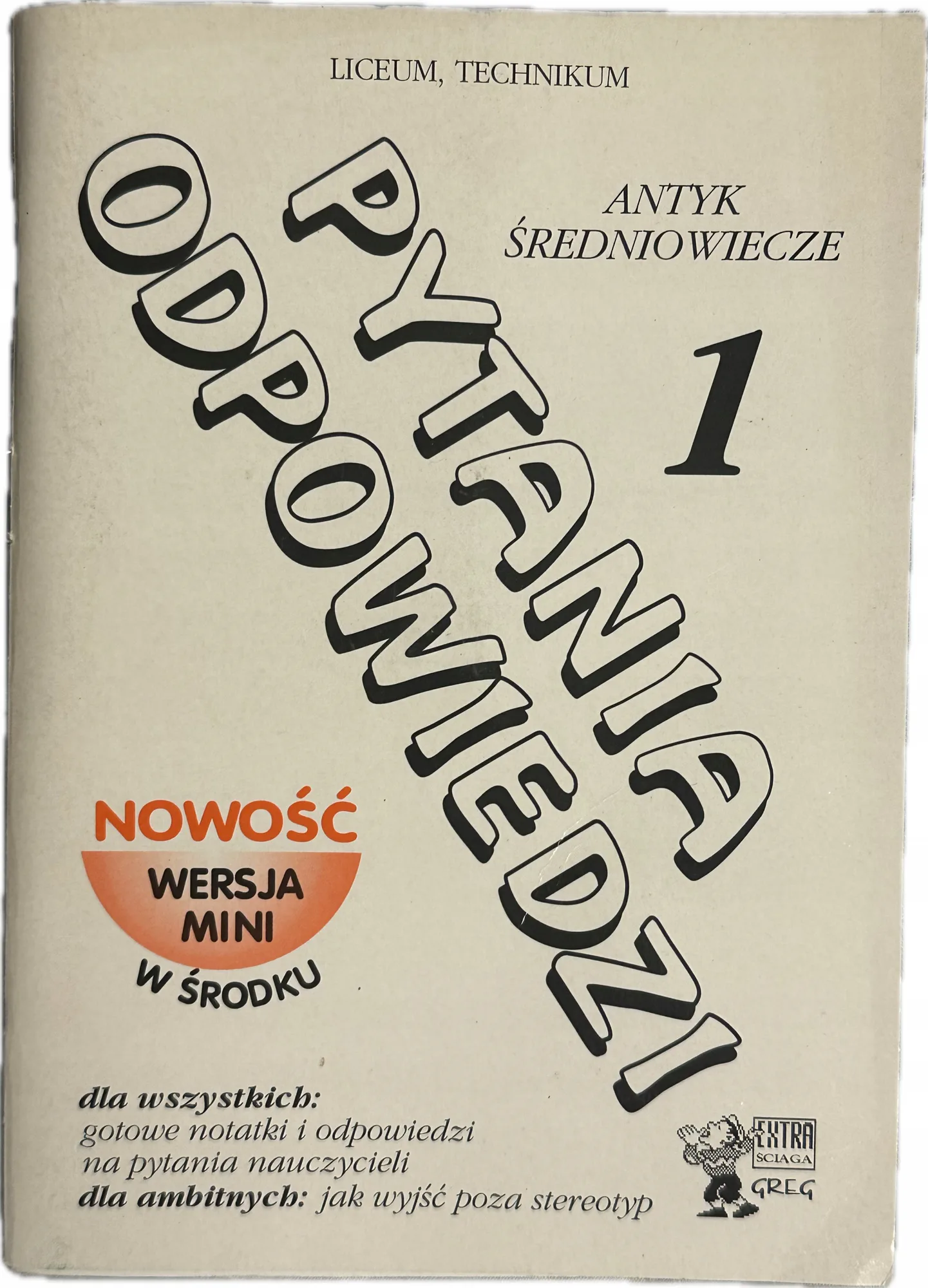 Okładka: Antyk Średniowiecze liceum LO matura ŚCIĄGA Pytania i odpowiedzi 1