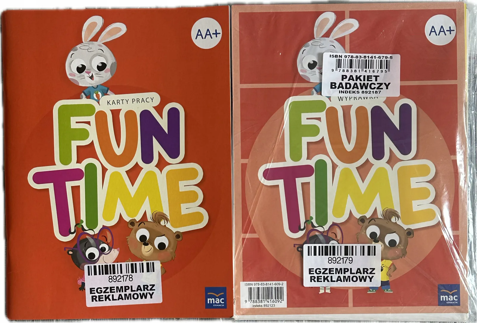 Okładka: FUN TIME AA+ pakiet komplet KARTY PRACY + wyprawka język angielski MAC