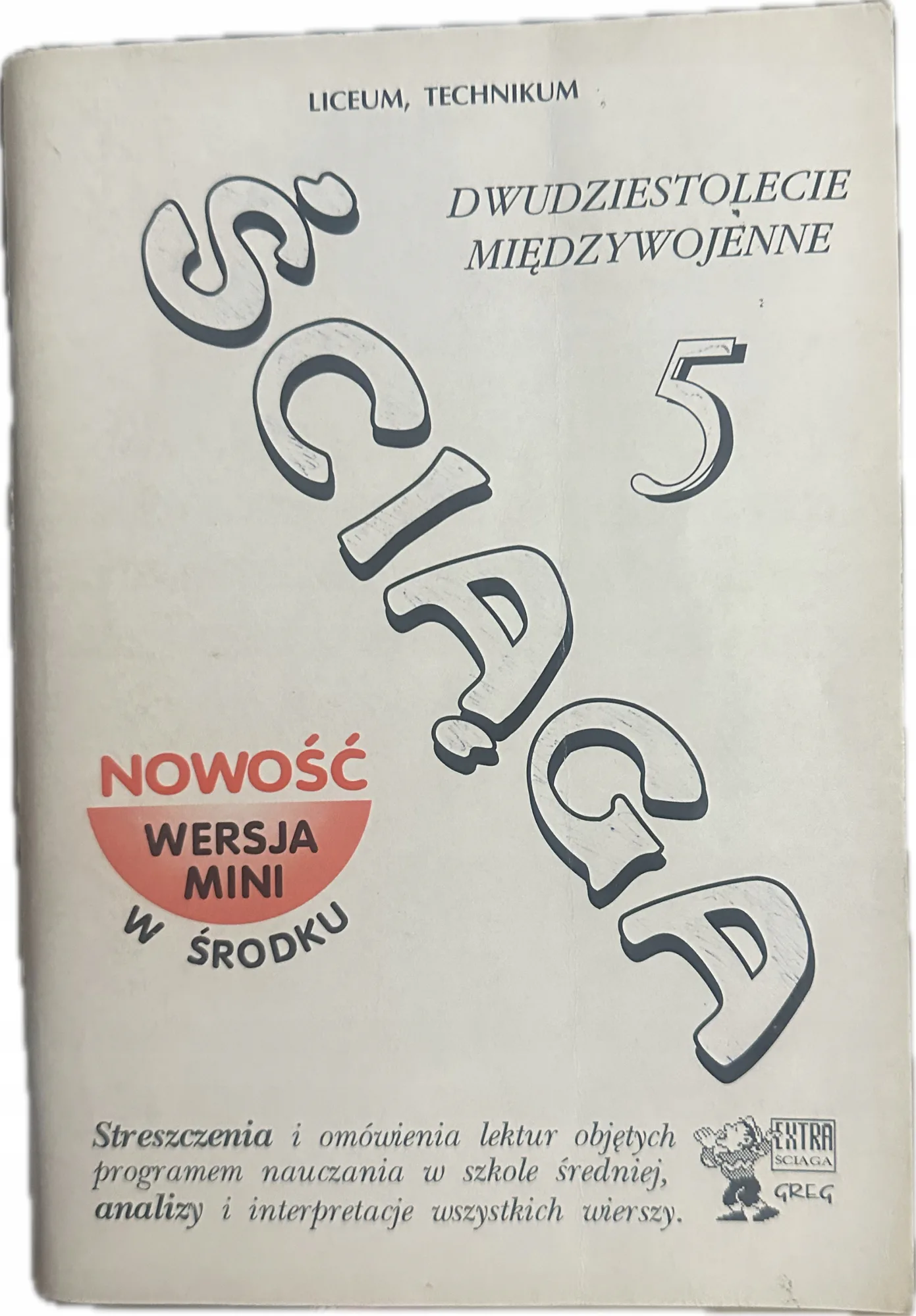 Okładka: OPRACOWANIA LEKTUR liceum klasa 3 4 ściąga bryk 5 XX-LECIE międzywojenne