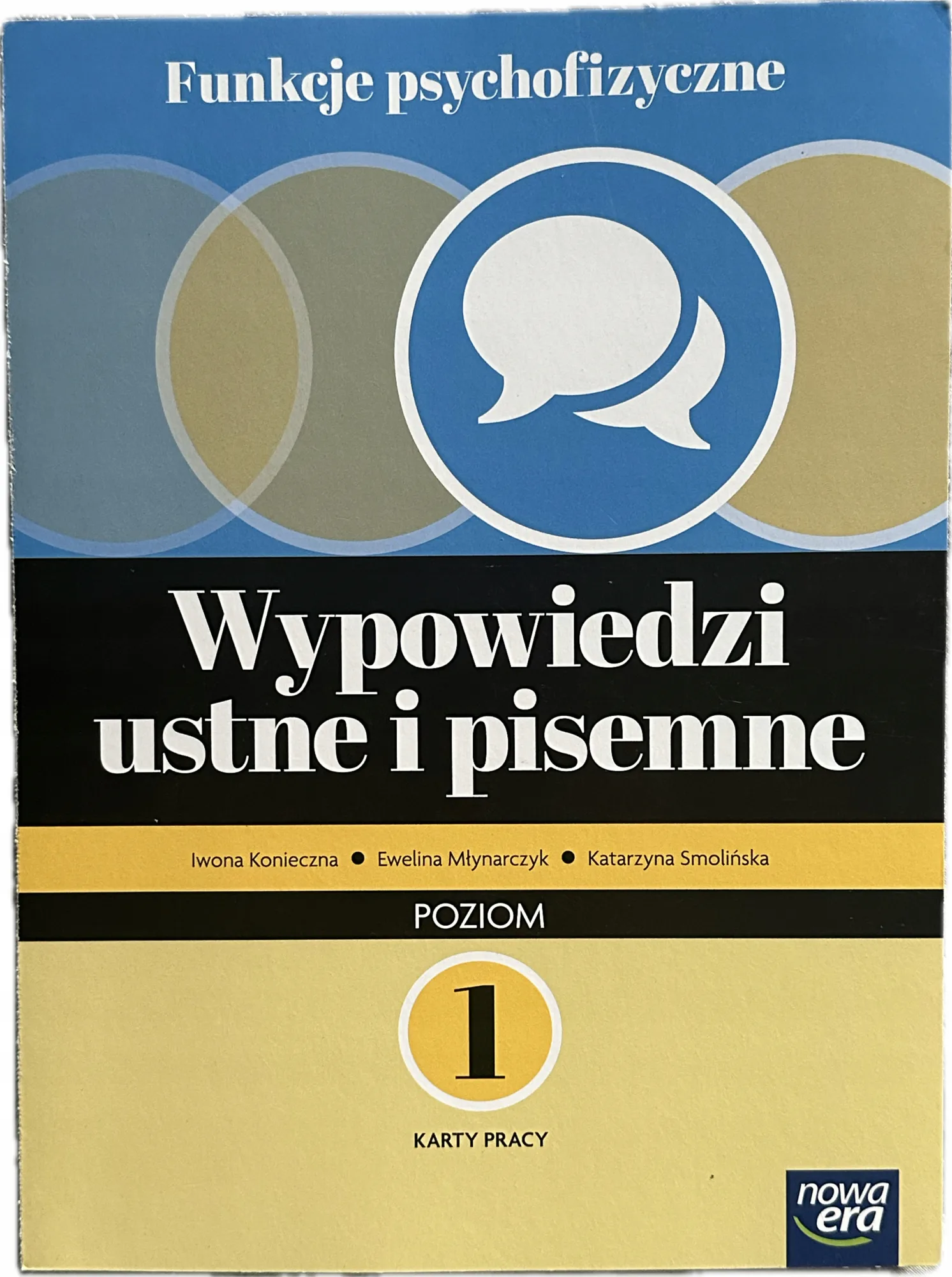 Okładka: Funkcje psychofizyczne Wypowiedzi ustne pisemne poziom 1 karty pracy