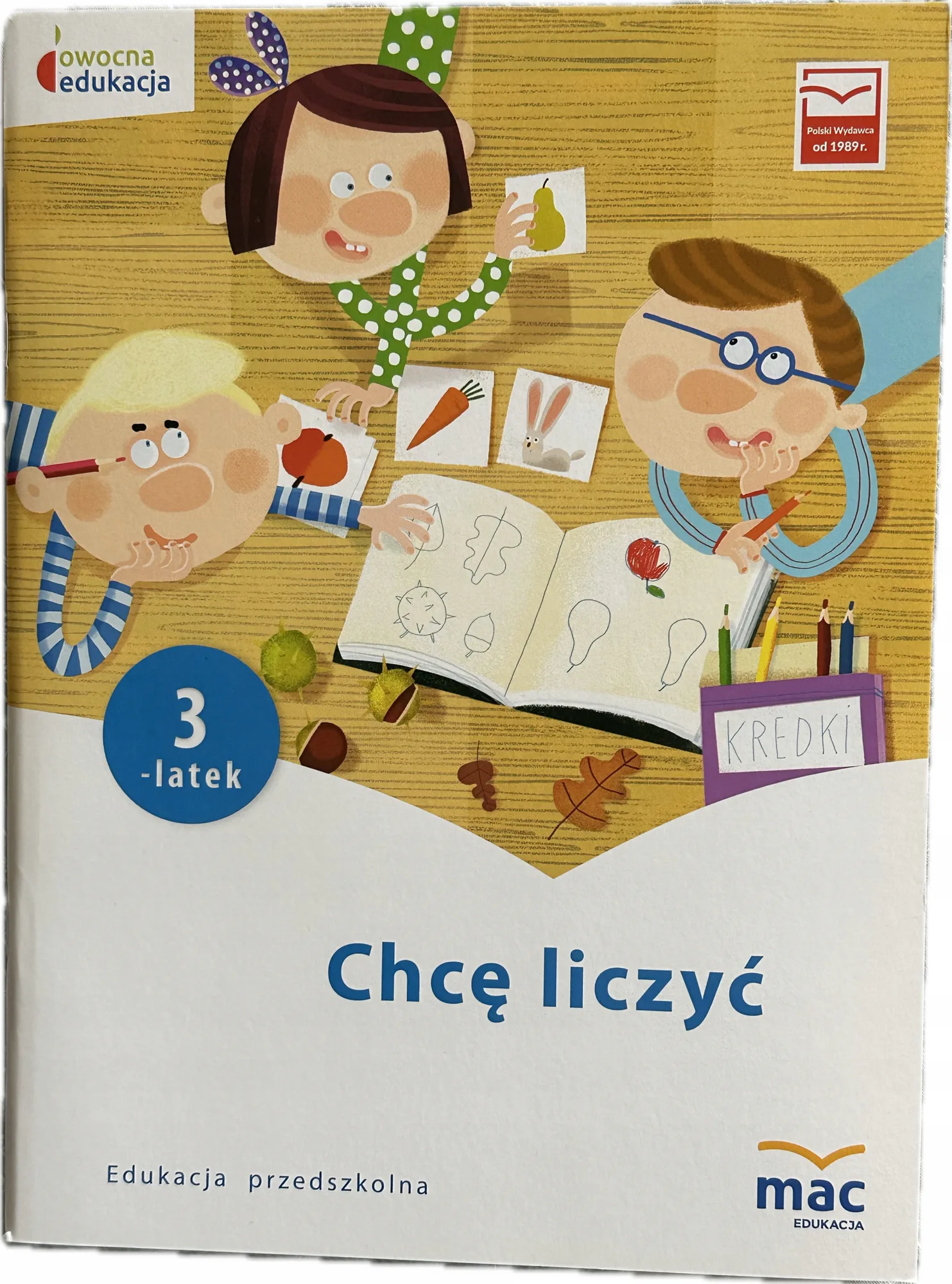 Okładka: Matematyka nauka liczenia dla trzylatka Chcę liczyć 3 lata naklejki MAC
