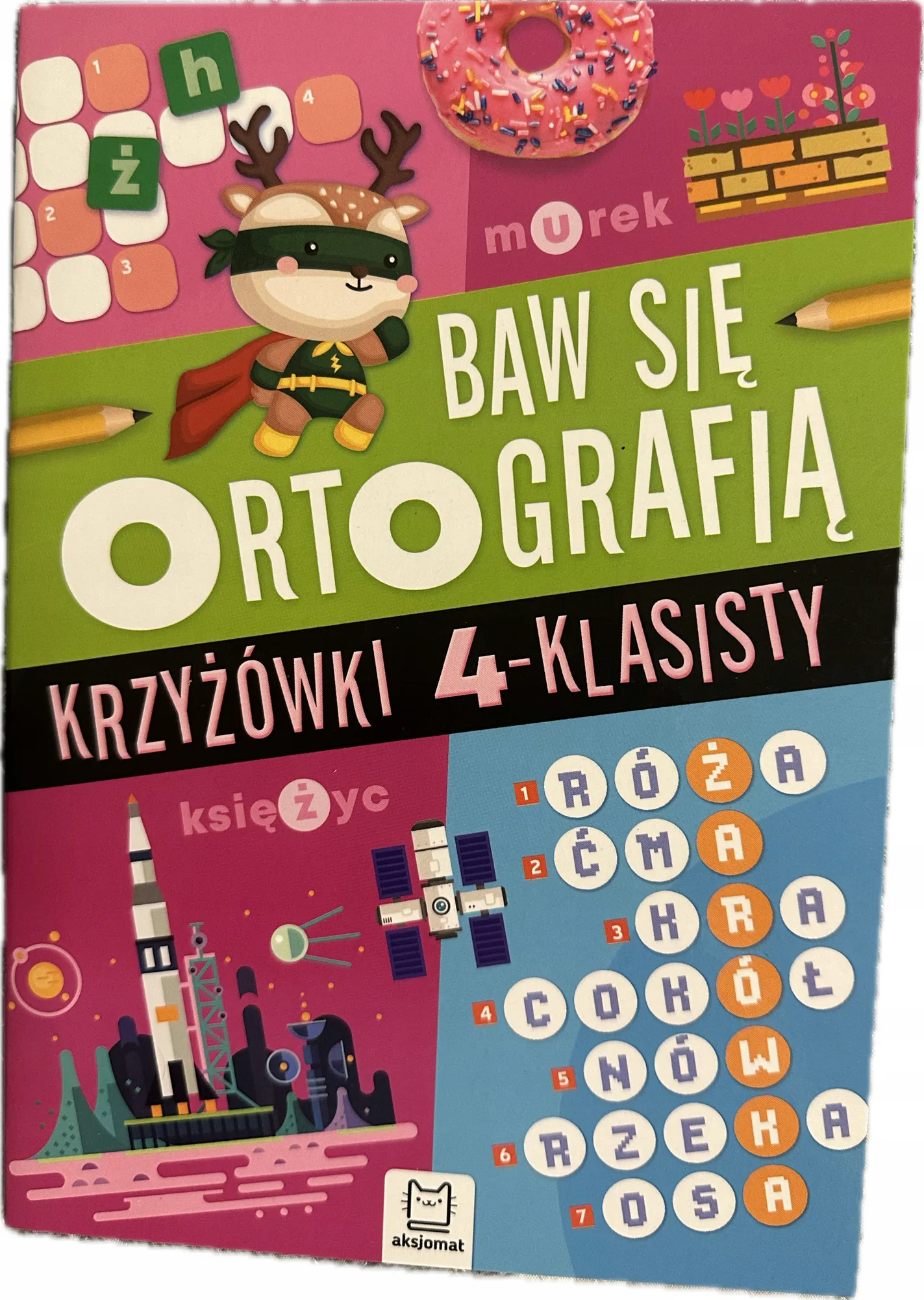 Okładka: ORTOGRAFIA klasa 4 ĆWICZENIA krzyżówki ortograficzne czwartoklasisty