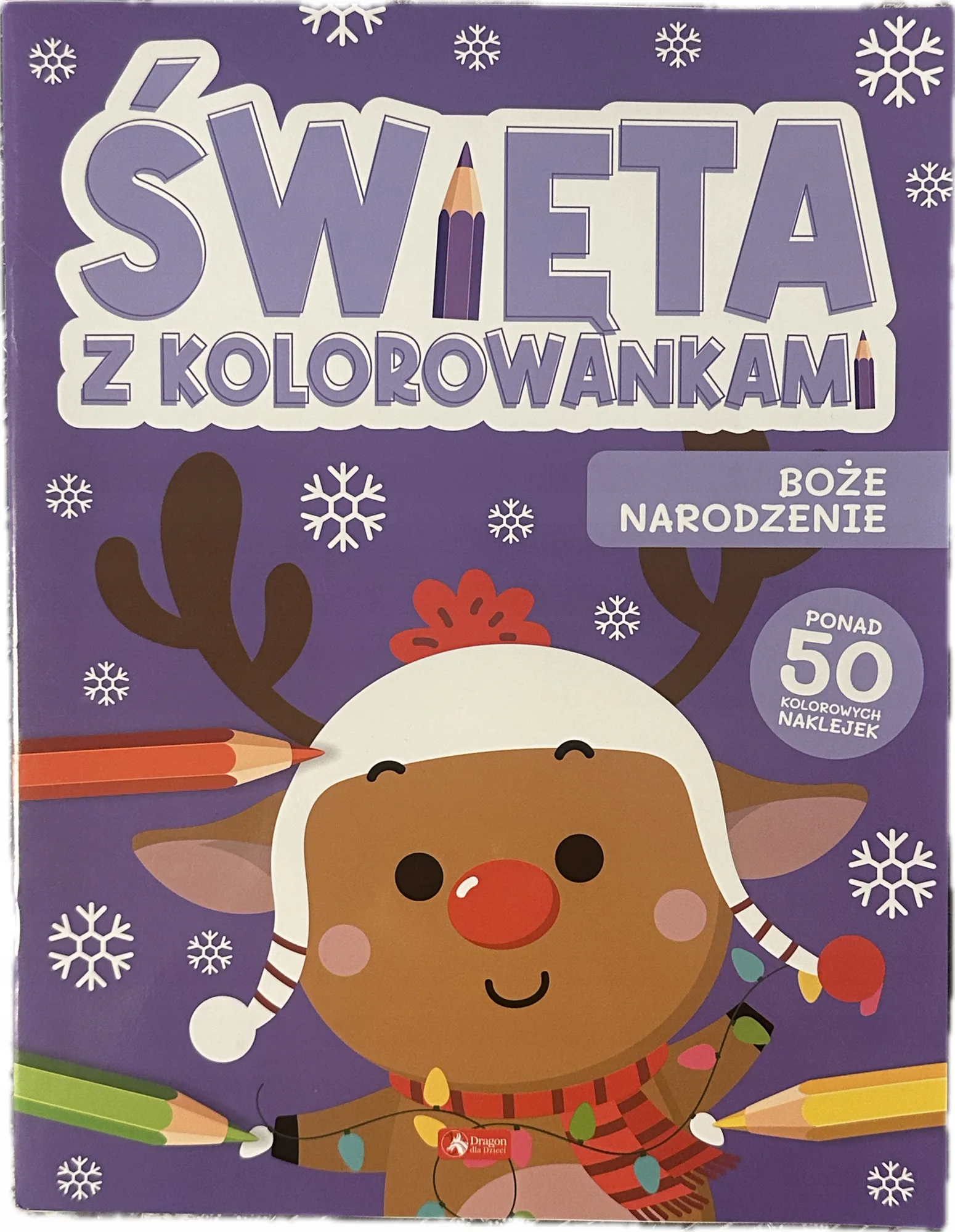 Okładka: Mikołaj BOŻE NARODZENIE książeczka z naklejkami na święta kolorowanka