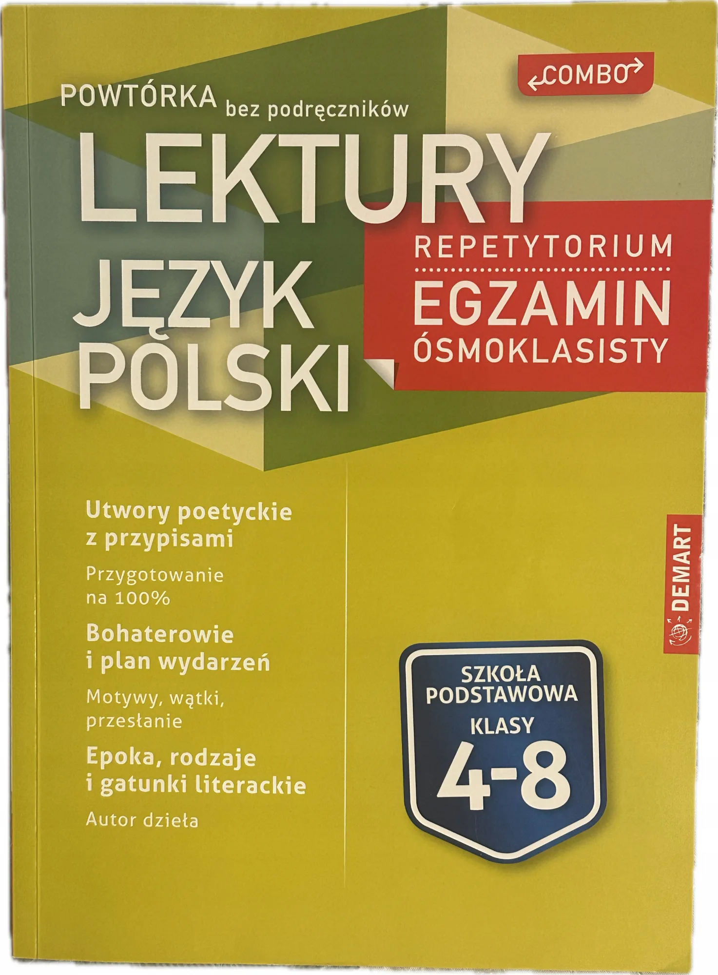 Okładka: EGZAMIN ÓSMOKLASISTY 8-klasisty lektury opracowania streszczenia repetytori