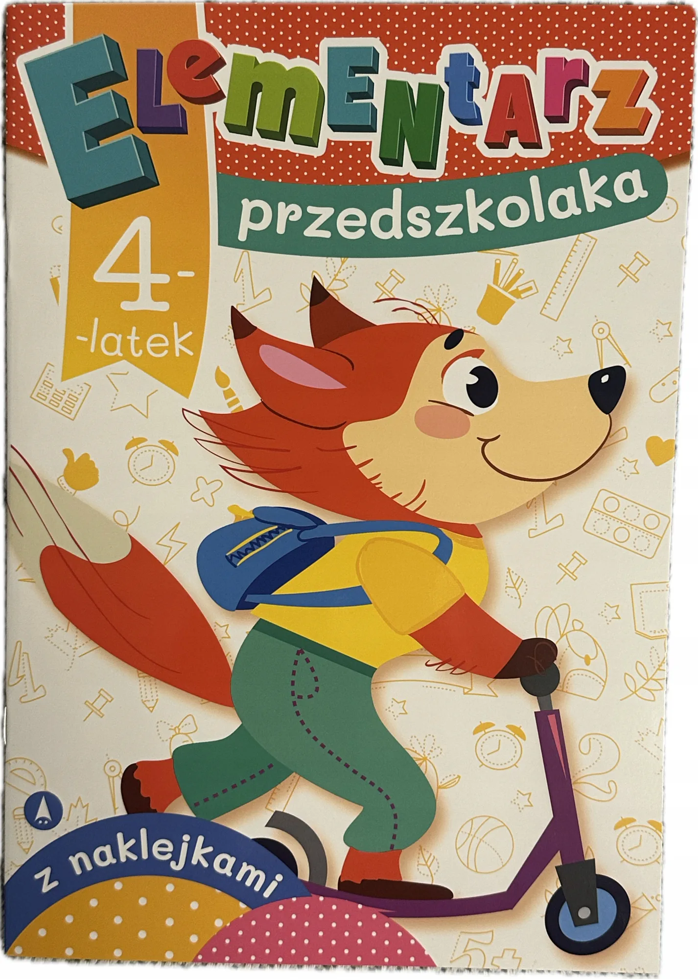 Okładka: Elementarz przedszkolaka z naklejkami 4 LATKA EDUKACYJNA 4-latek