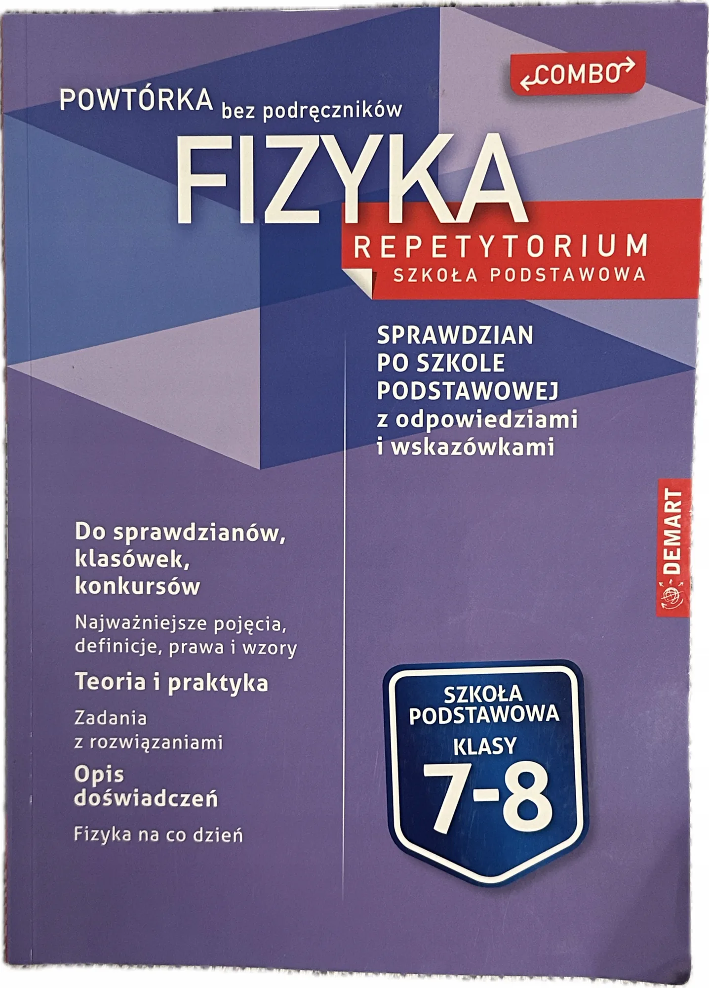 Okładka: FIZYKA ściąga REPETYTORIUM ZADANIA z ROZWIĄZANIAMI KLASA 7 8