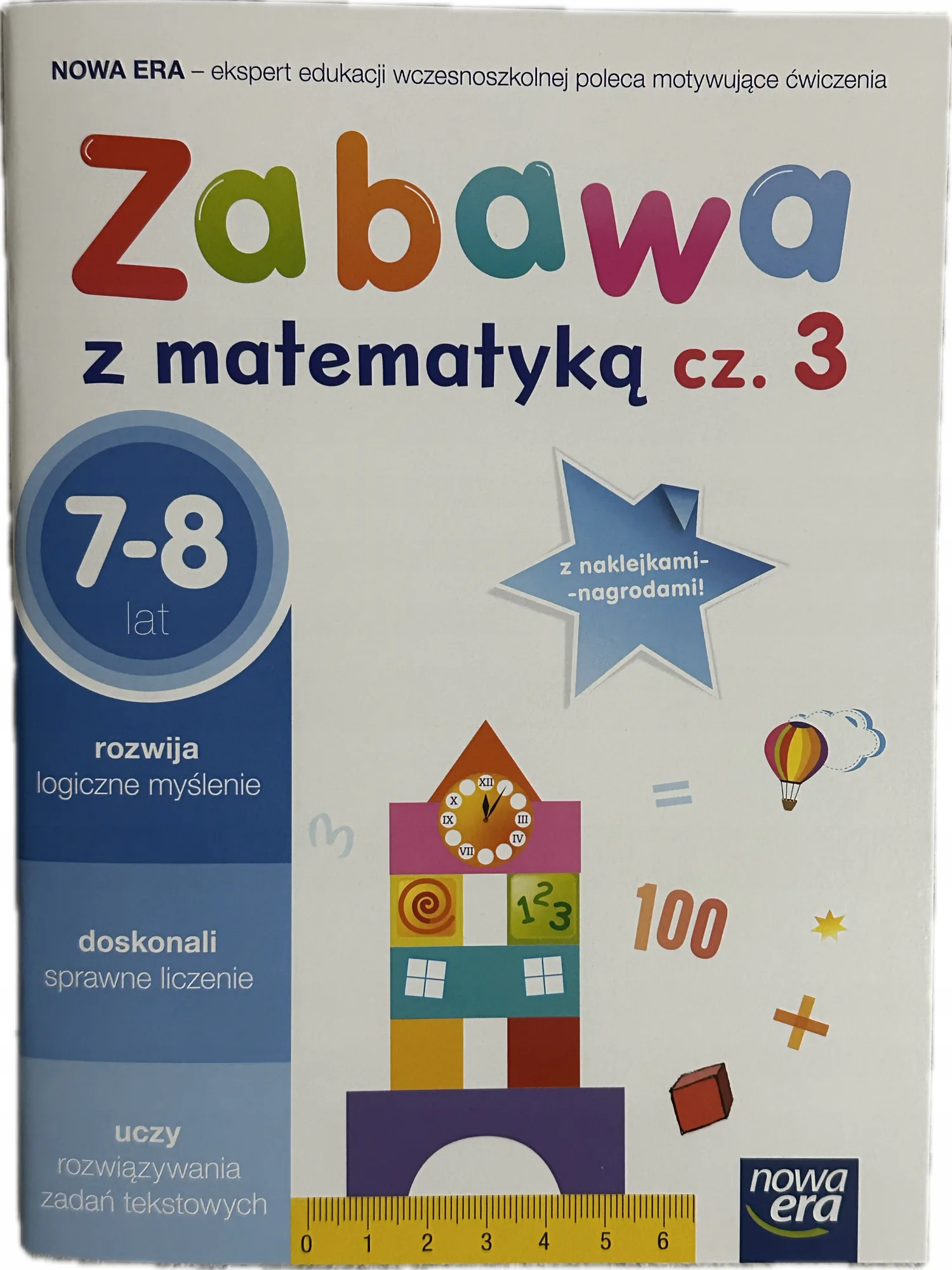 Okładka: matematyka klasa 1 2 ćwiczenia zadania 7 8 lat zabawa z matematyką część 3