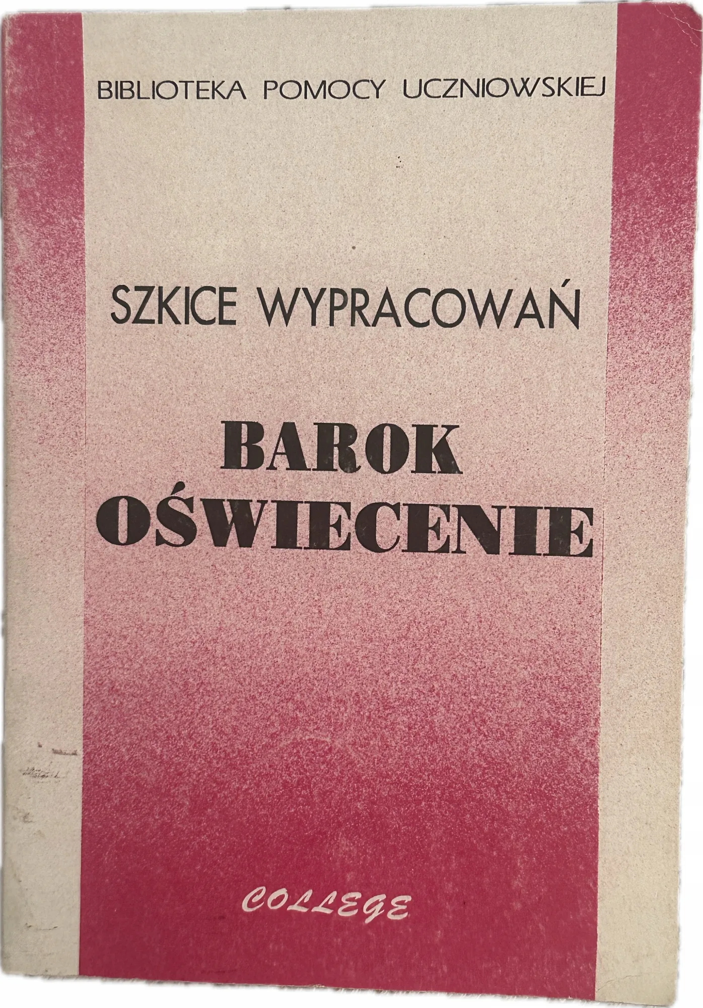 Okładka: WYPRACOWANIA BAROK OŚWIECENIE matura liceum wzory wypracowań