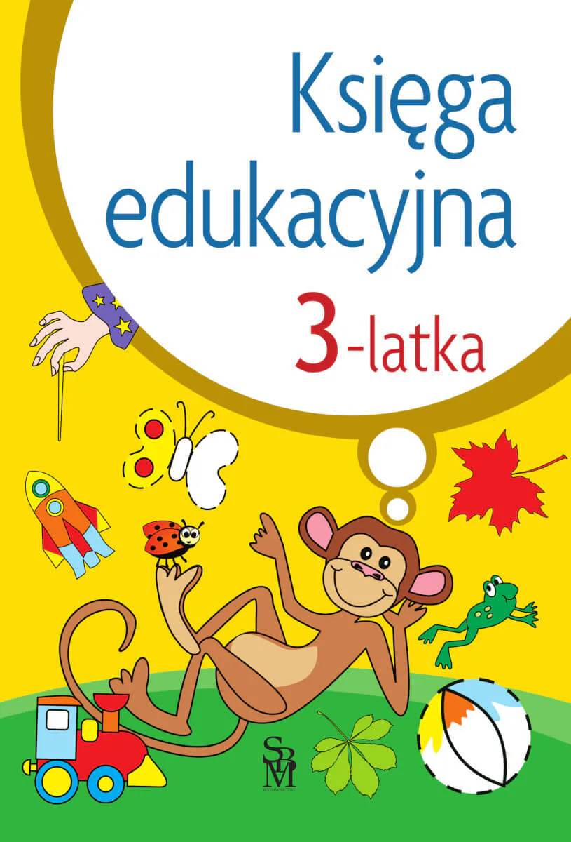 Okładka: książeczka edukacyjna ZADANIA ćwiczenia 3 lata kształty figury porównania
