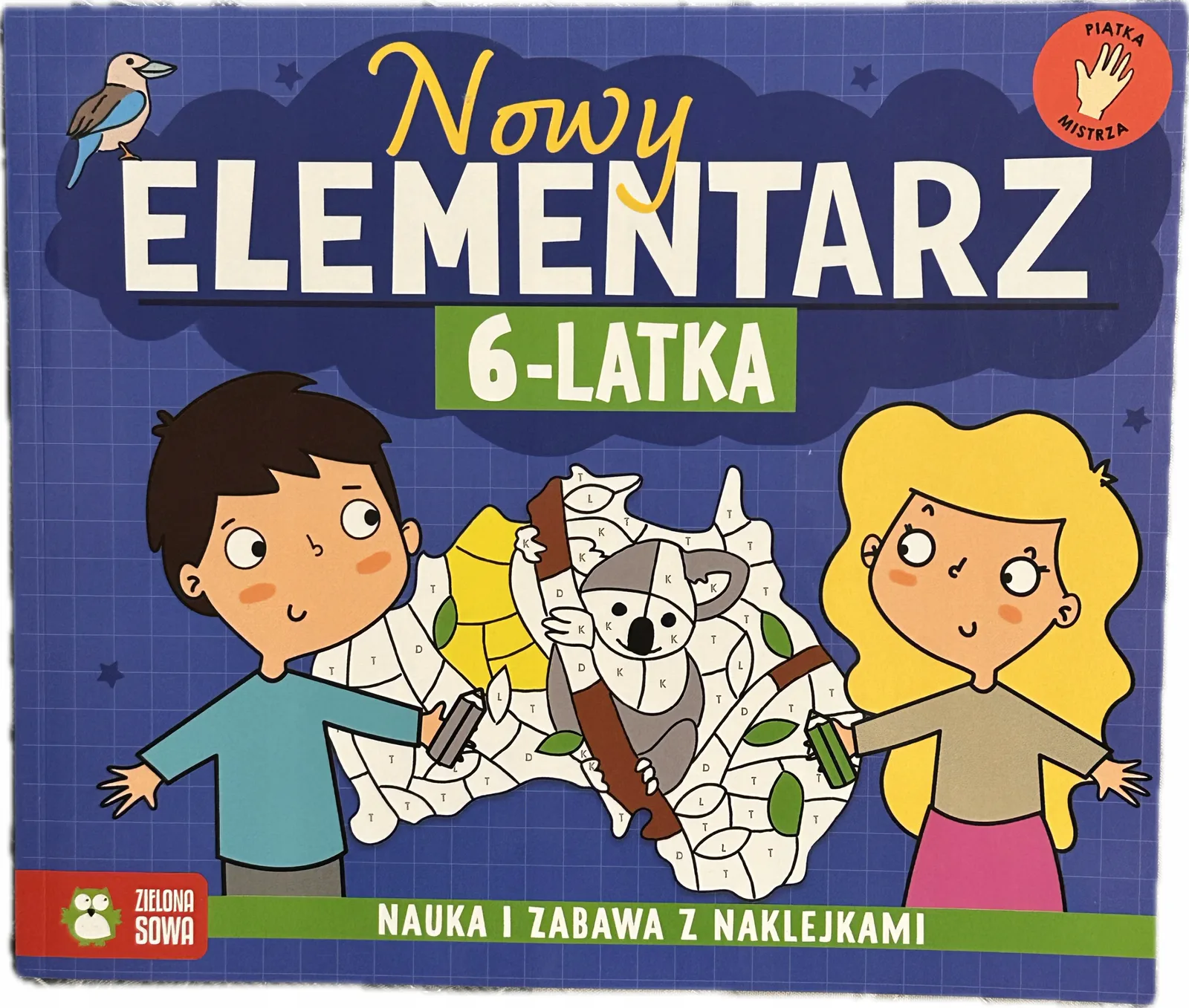 Okładka: Elementarz 6-latka 6 lat sześciolatka ćwiczenia nauka i zabawa naklejki