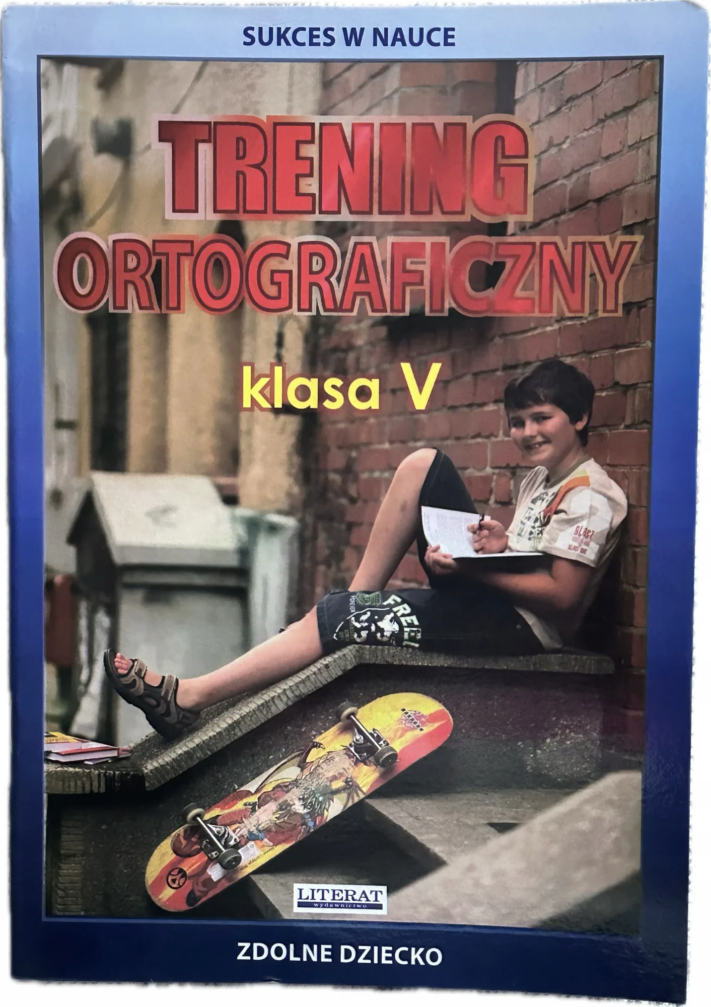 Okładka: Ortografia klasa 5 ćwiczenia DYKTANDA krzyżówki trening A4
