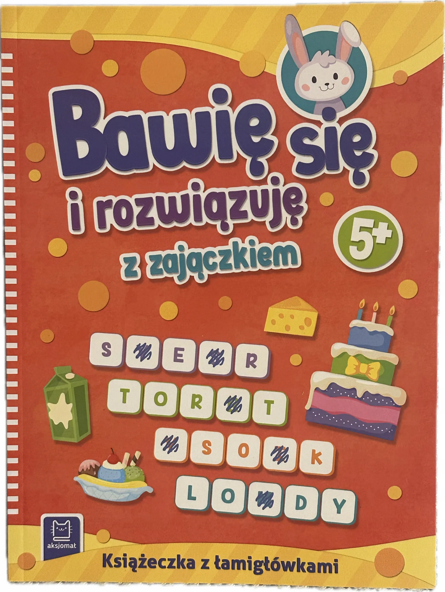 Okładka: Bawię się i rozwiązuję ŁAMIGŁÓWKI krzyżówki ćwiczenia edukacyjne 5 6 lat