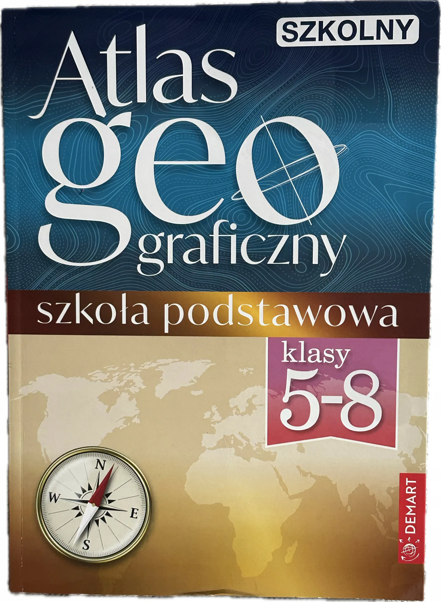 Okładka: SZKOLNY ATLAS GEOGRAFICZNY KLASA 5 6 7 8 WSIP SP geografia
