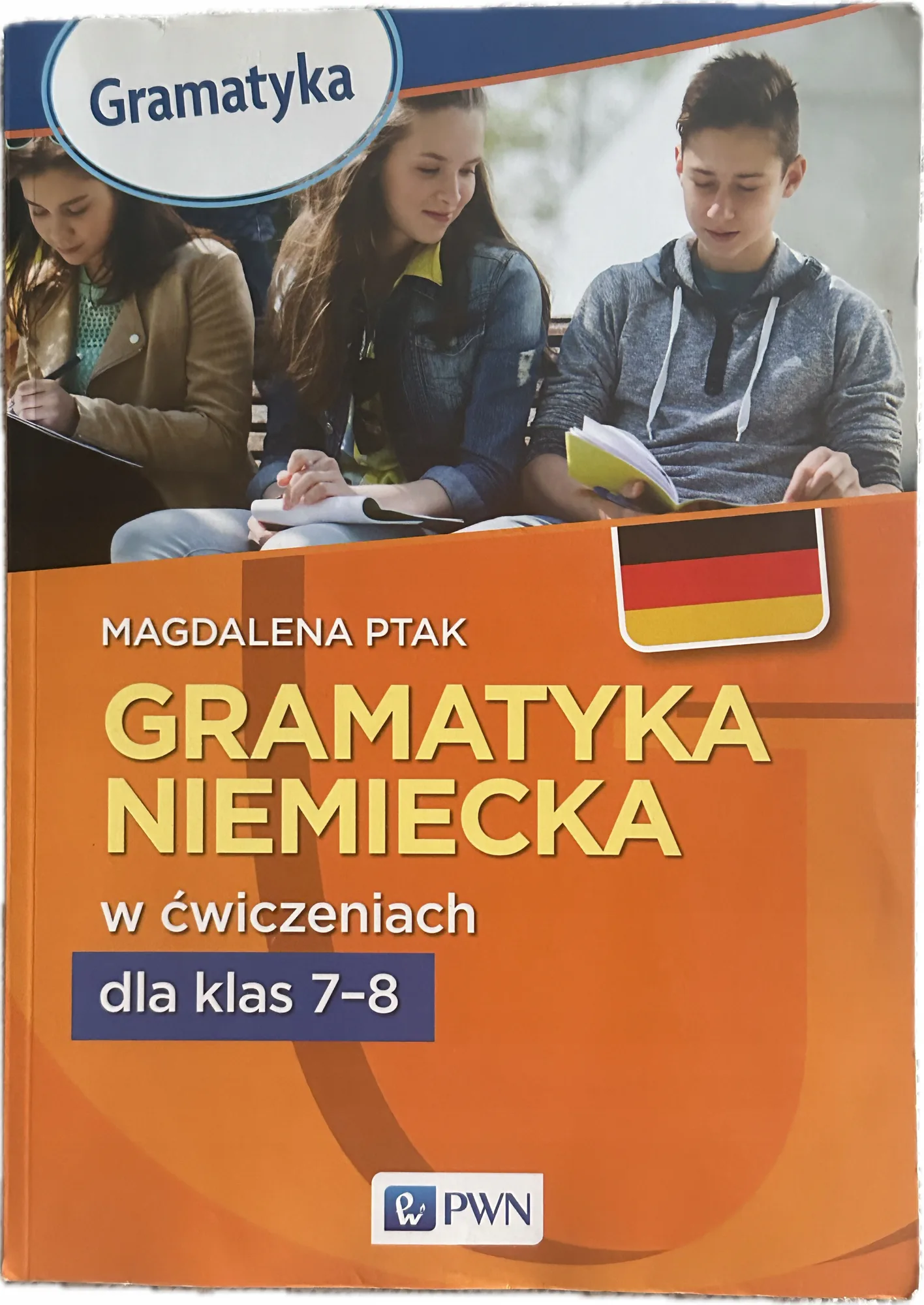 Okładka: Gramatyka język niemiecki ćwiczenia karty pracy klasa 7 8 klucz odpowiedzi