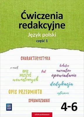 Okładka: ĆWICZENIA REDAKCYJNE KLASA 4 5 6 WSIP karty pracy język polski