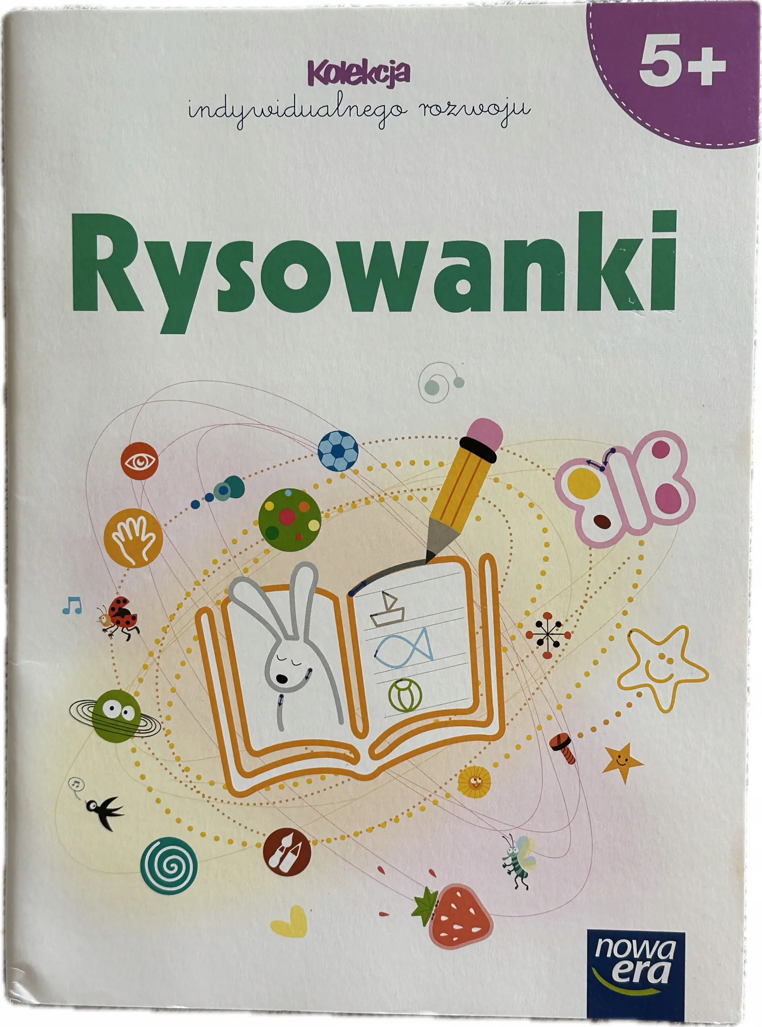 Okładka: Rysowanie po śladzie 5 LATK 5+ A4 NOWA ERA RYsowanki PIĘCIolatek