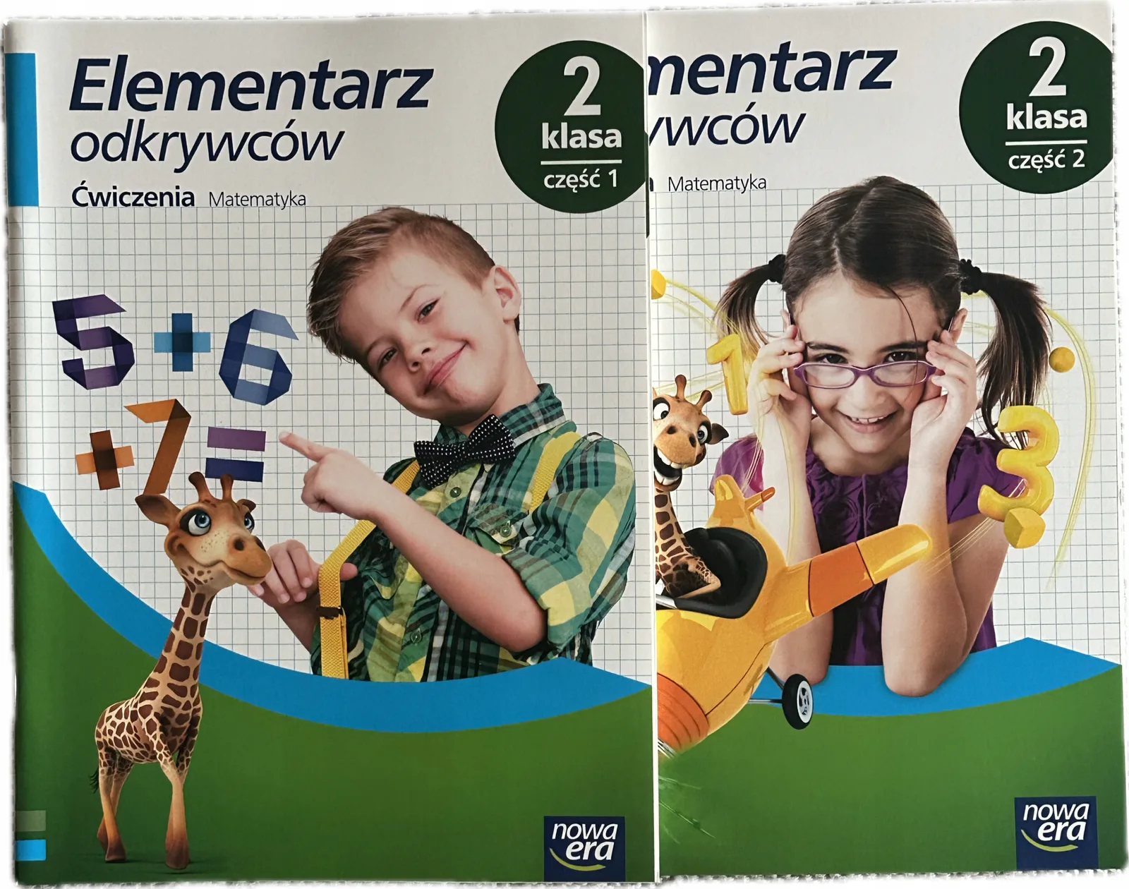 Okładka: Elementarz odkrywców matematyka klasa 2 ćwiczenia część 1 i 2 NOWA ERA