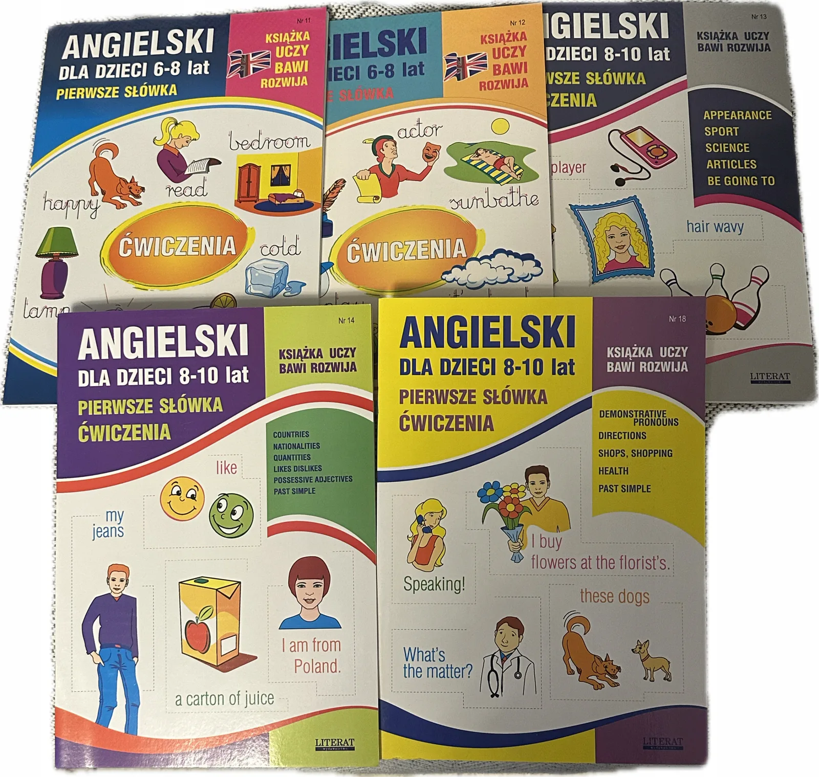 Okładka: Język angielski dla maluchów 6 7 8 9 10 lat ćwiczenia KARTY PRACY 5 SZTUK