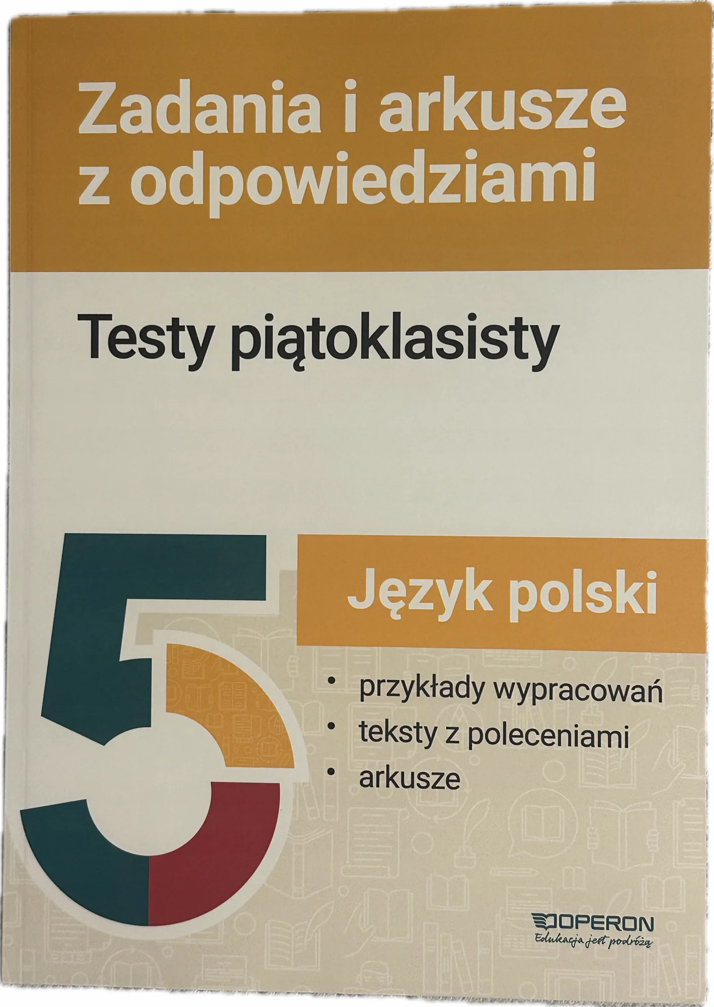 Okładka: klasa 5 sprawdzian KOMPETENCJI piątoklasisty testy OPERON język polski