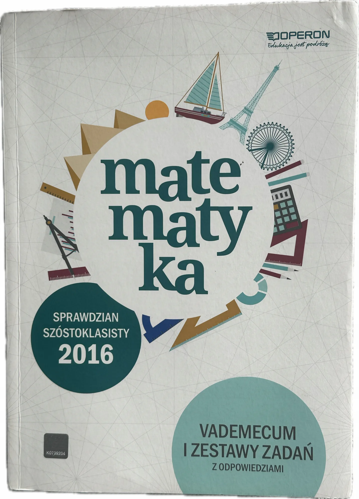 Okładka: Matematyka OPERON sprawdziany szóstoklasisty klasa 6 odpowiedzi Vademecum