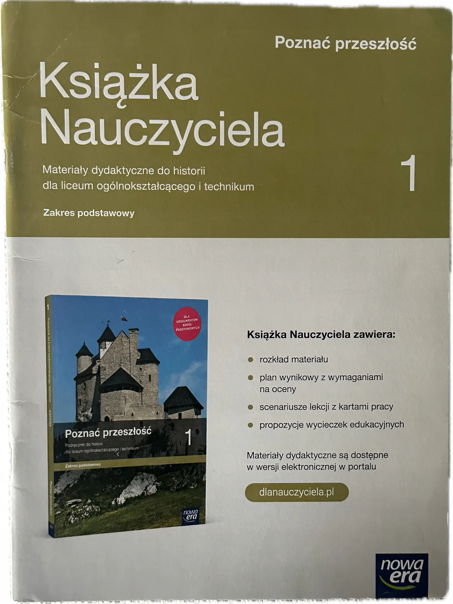 Okładka: POZNAĆ PRZESZŁOŚĆ ksiązka nauczyciela liceum NOWA ERA ZP