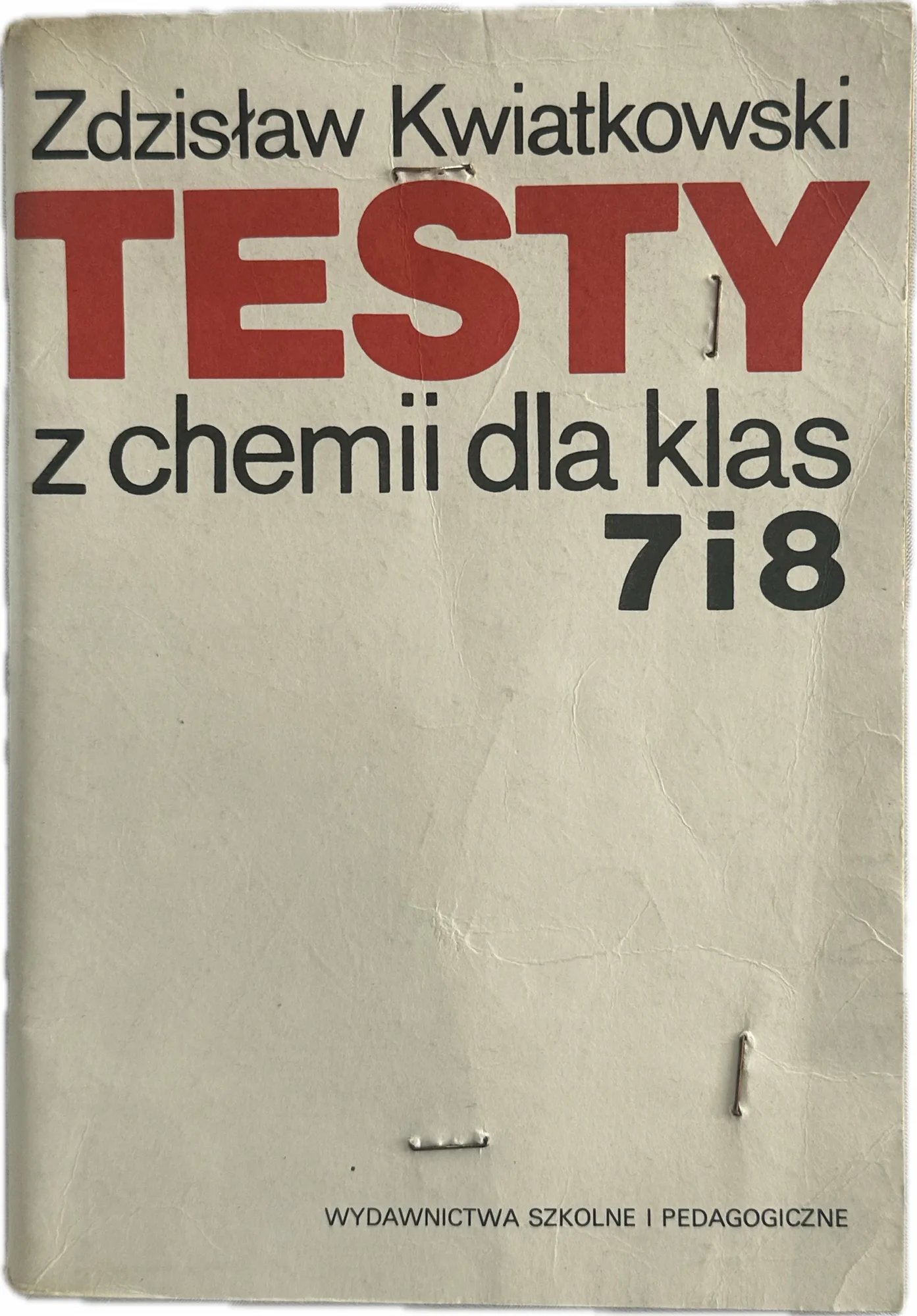 Okładka: Chemia klasa 7 8 SPRAWDZIANY testy WSIP klucze odpowiedzi