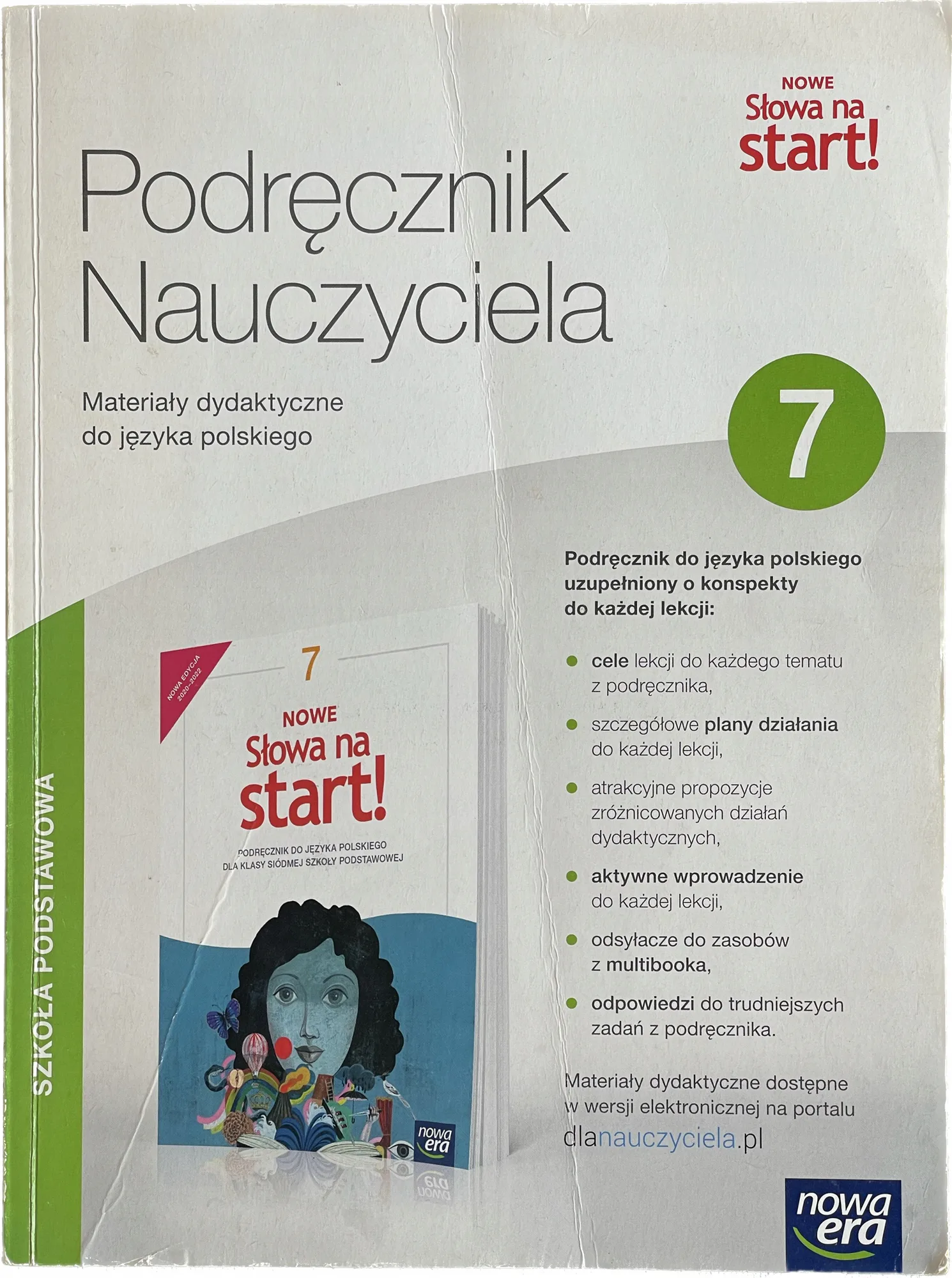 Okładka: NOWE SŁOWA NA START klasa 7 ksiązka nauczyciela 2020