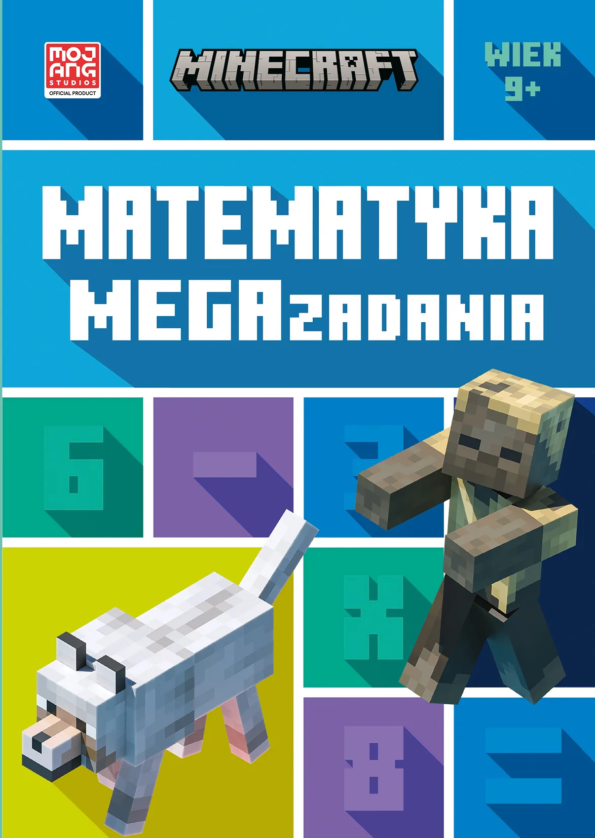 Okładka: Minecraft Matematyka Mega zadania 9+ 9 10 11 lat