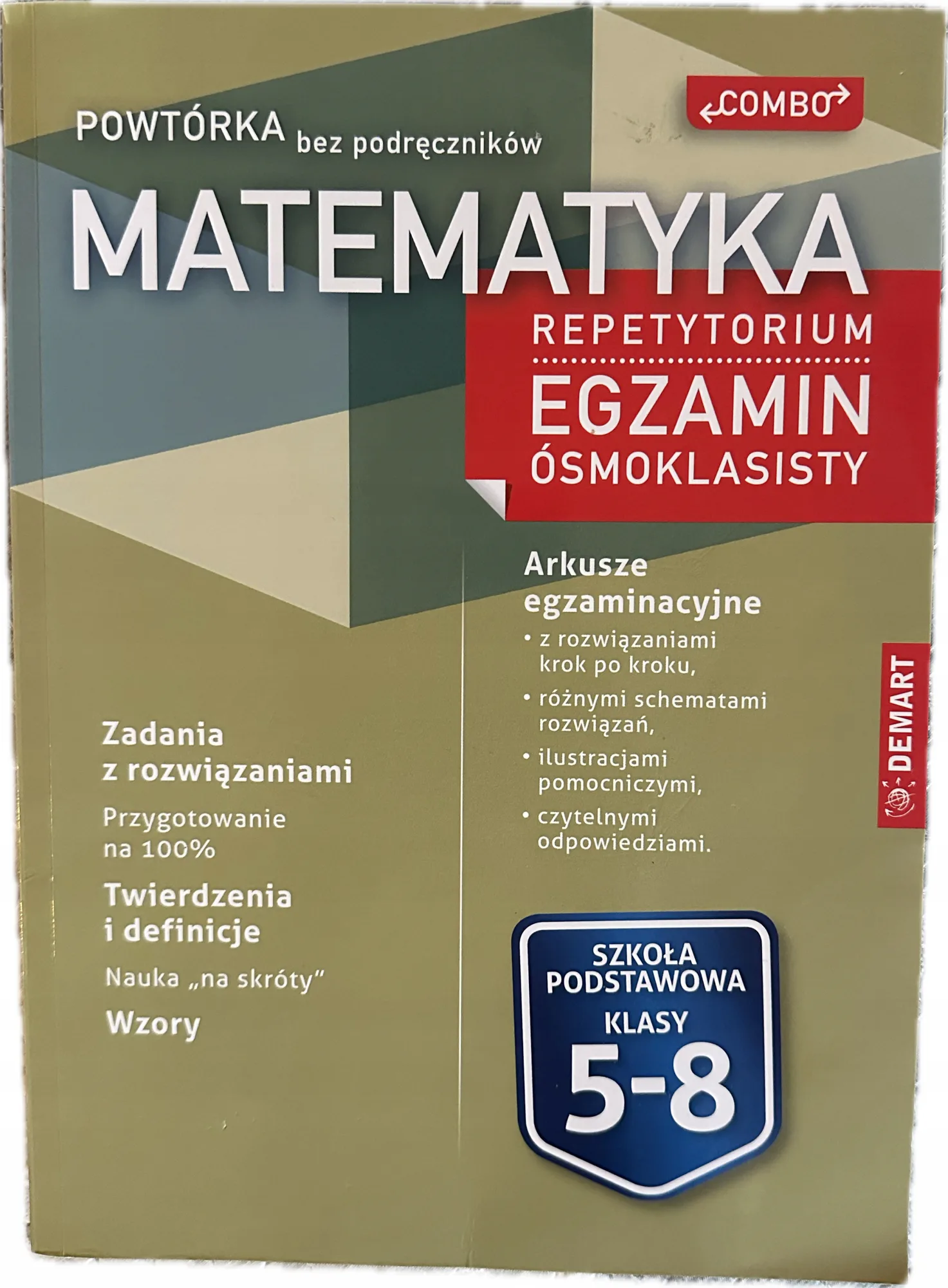 Okładka: Matematyka zadania z rozwiązaniami klasa 8 egzamin ósmoklasisty korepetycje